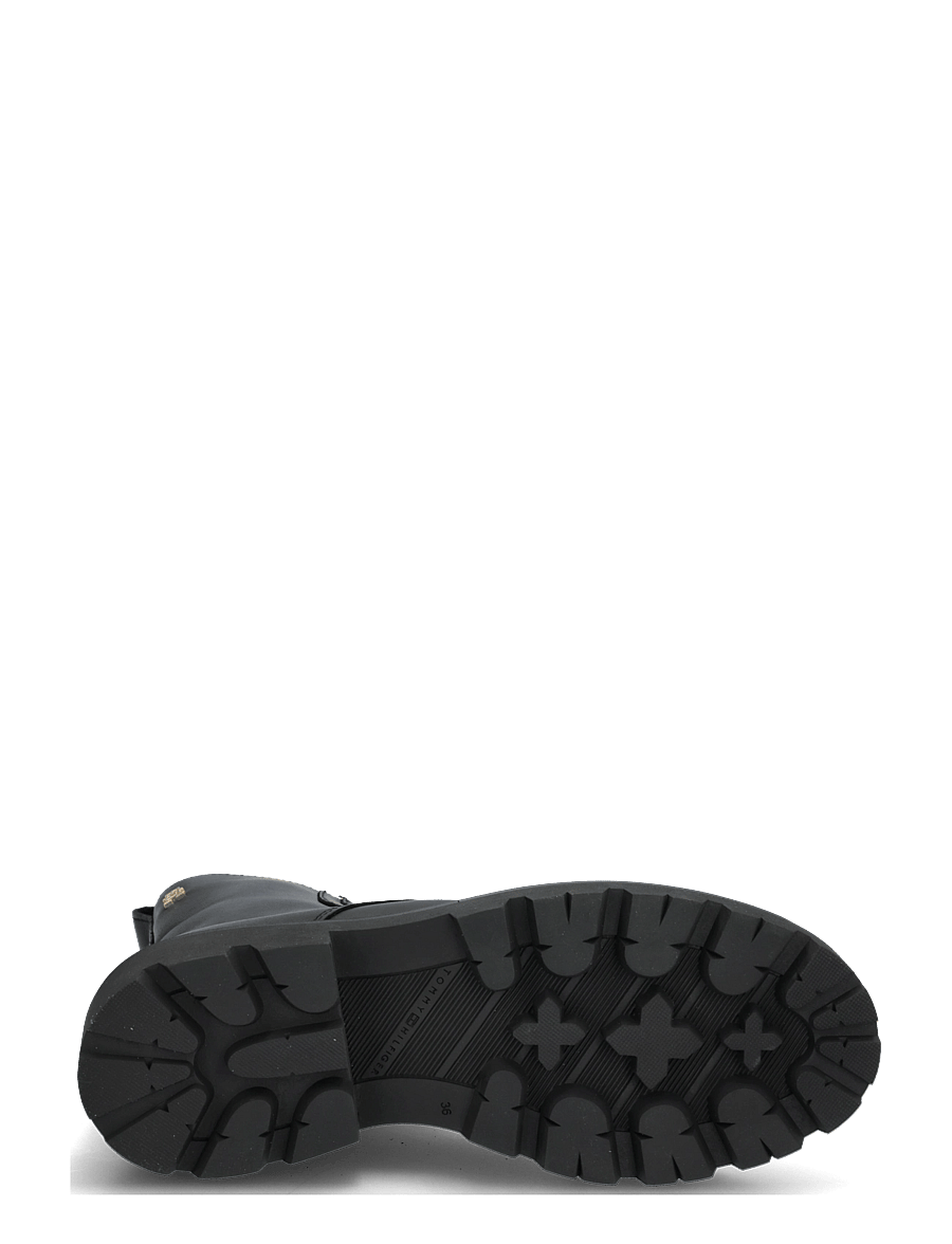 Tommy Hilfiger - TH STUD LEATHER LACE-UP BOOT - snørestøvler - black - 4