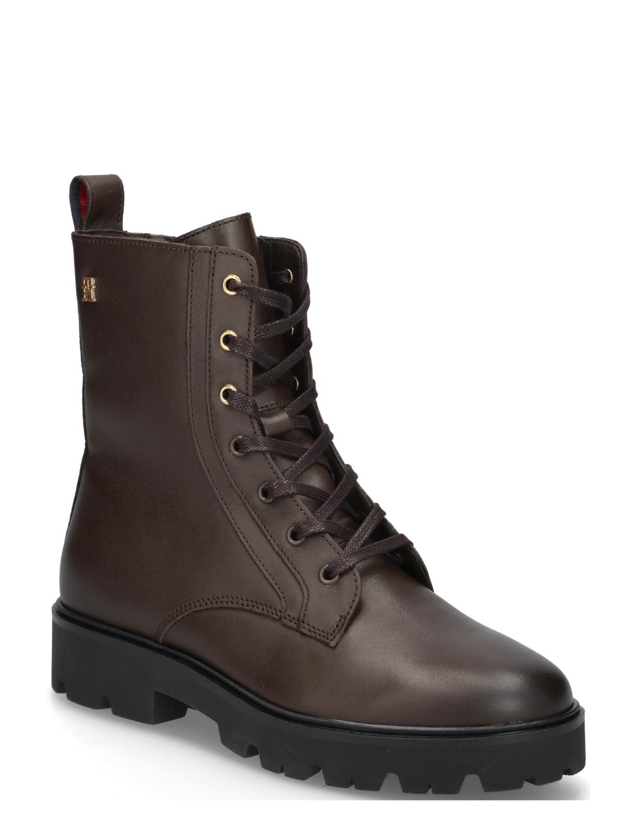 Th Stud Leather Lace-Up Boot
