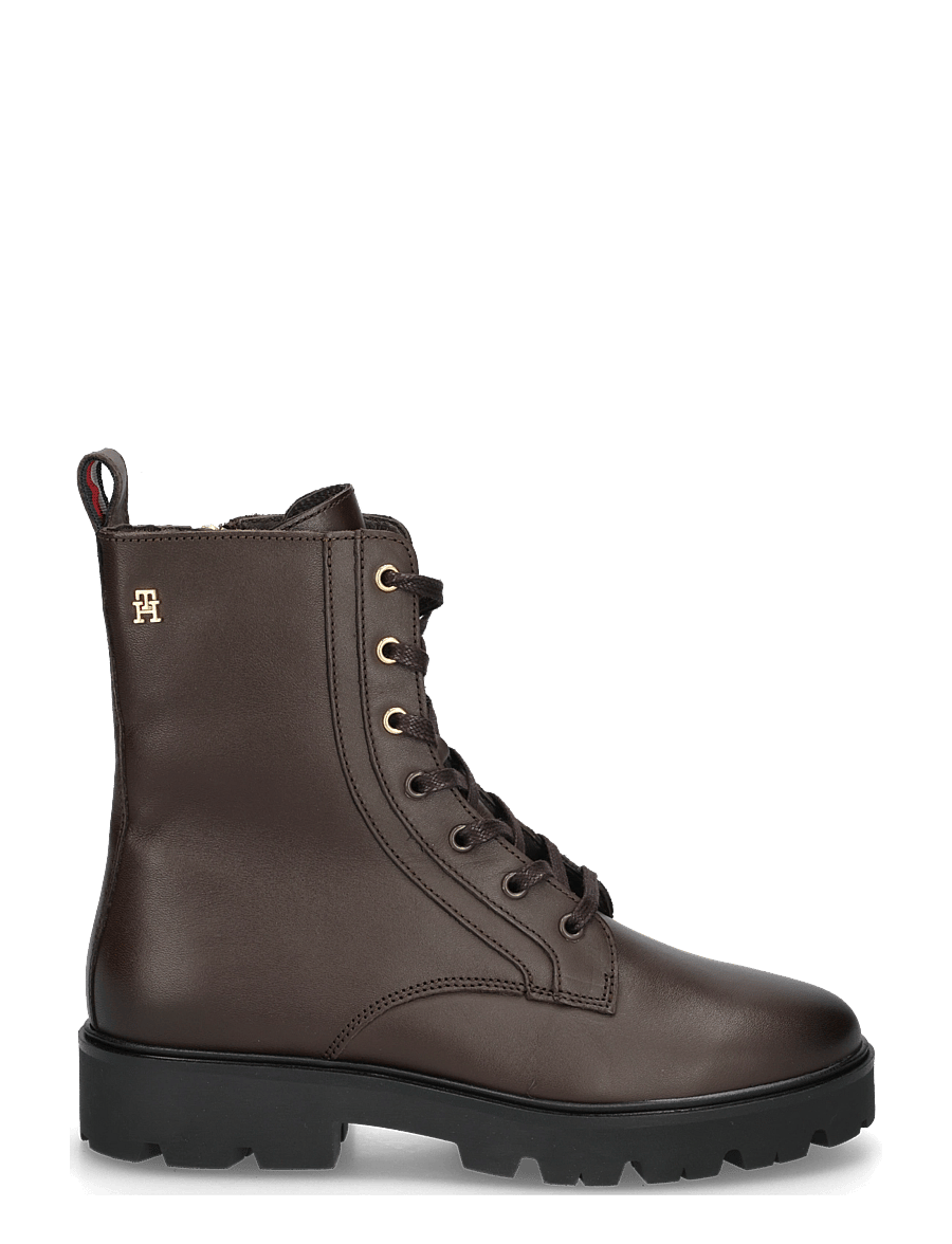 Tommy Hilfiger - TH STUD LEATHER LACE-UP BOOT - laced boots - cocoa - 2