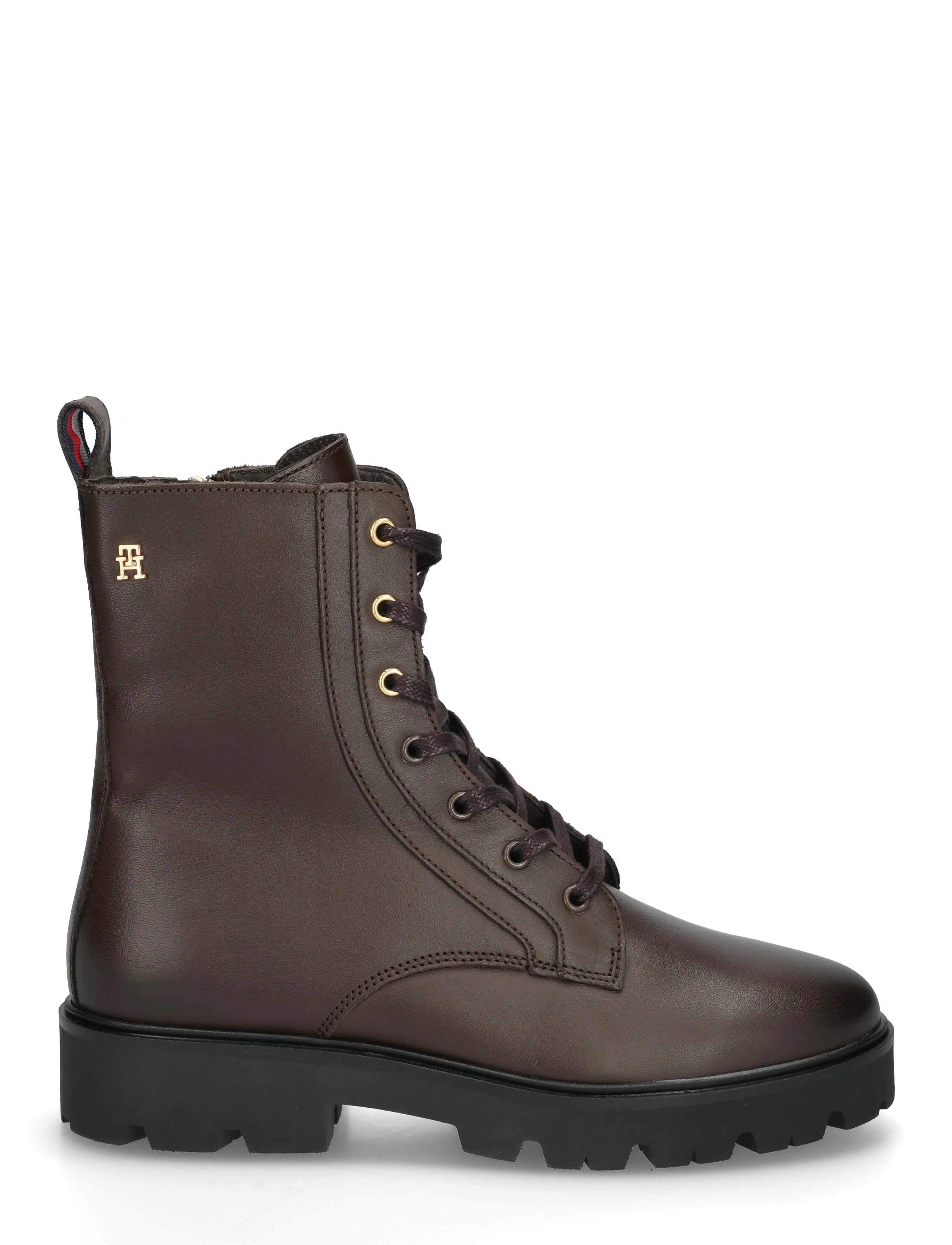 Tommy Hilfiger - TH STUD LEATHER LACE-UP BOOT - snørestøvler - cocoa - 2