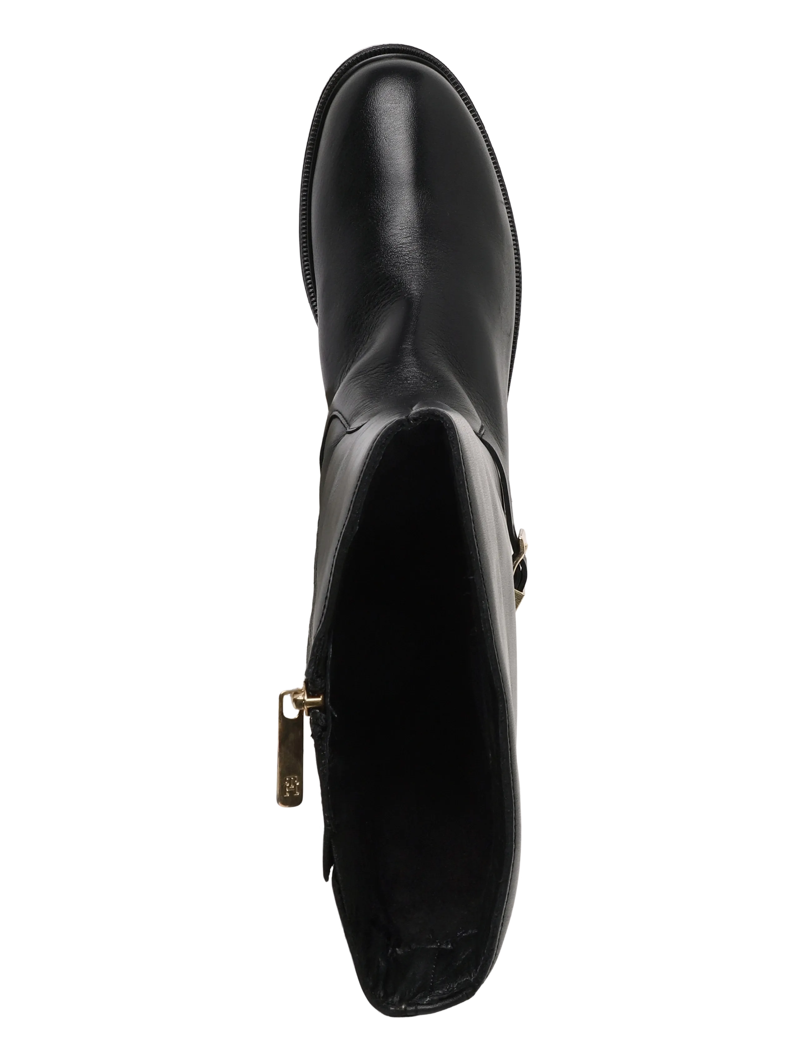 Tommy Hilfiger - TH BUCKLE LEATHER KNEE BOOT - kniehohe stiefel - black - 3
