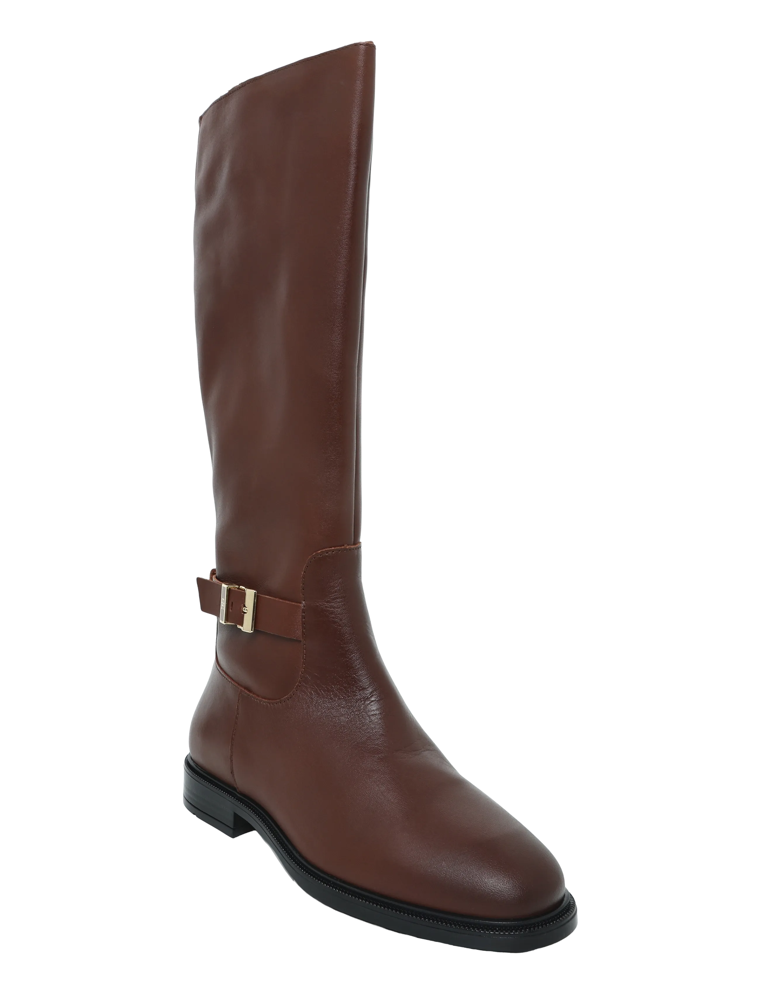 Tommy Hilfiger TH BUCKLE LEATHER KNEE BOOT - Ilgaauliai batai - WINTER COGNAC / brown