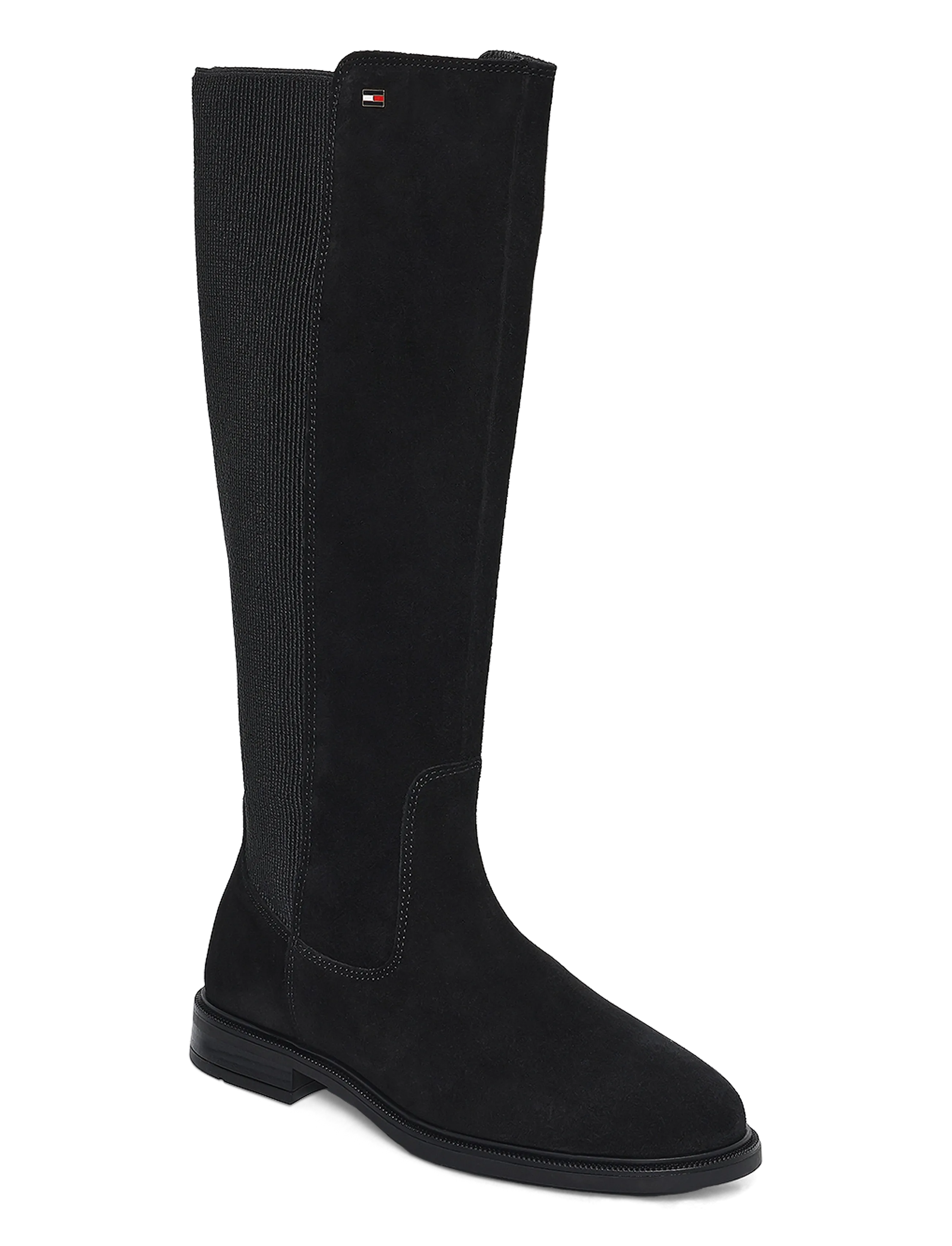 Tommy Hilfiger ENAMEL FLAG SUEDE HIGH CHELSEA - Schuhe - BLACK / black