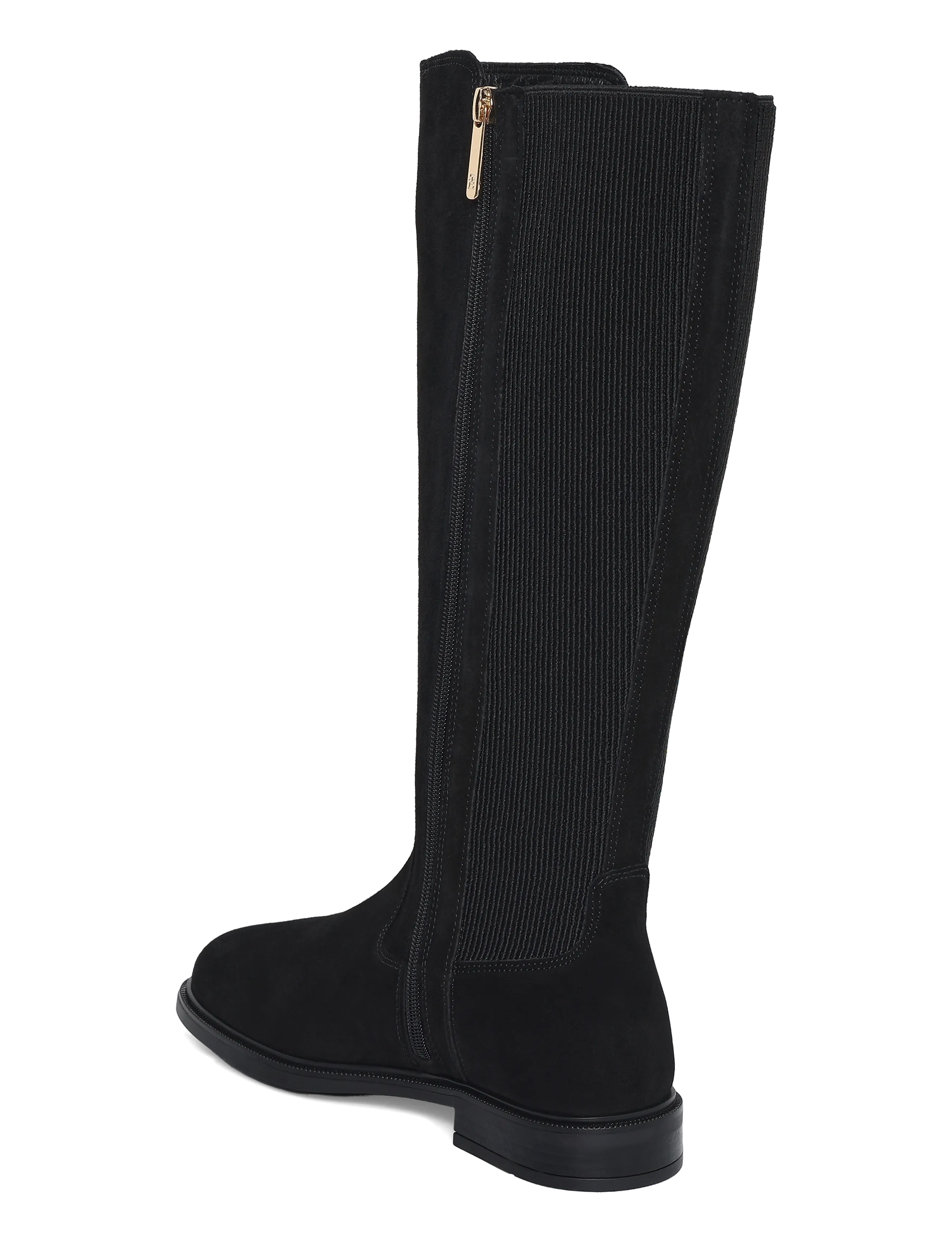 Tommy Hilfiger - ENAMEL FLAG SUEDE HIGH CHELSEA - chelsea boots - black - 1