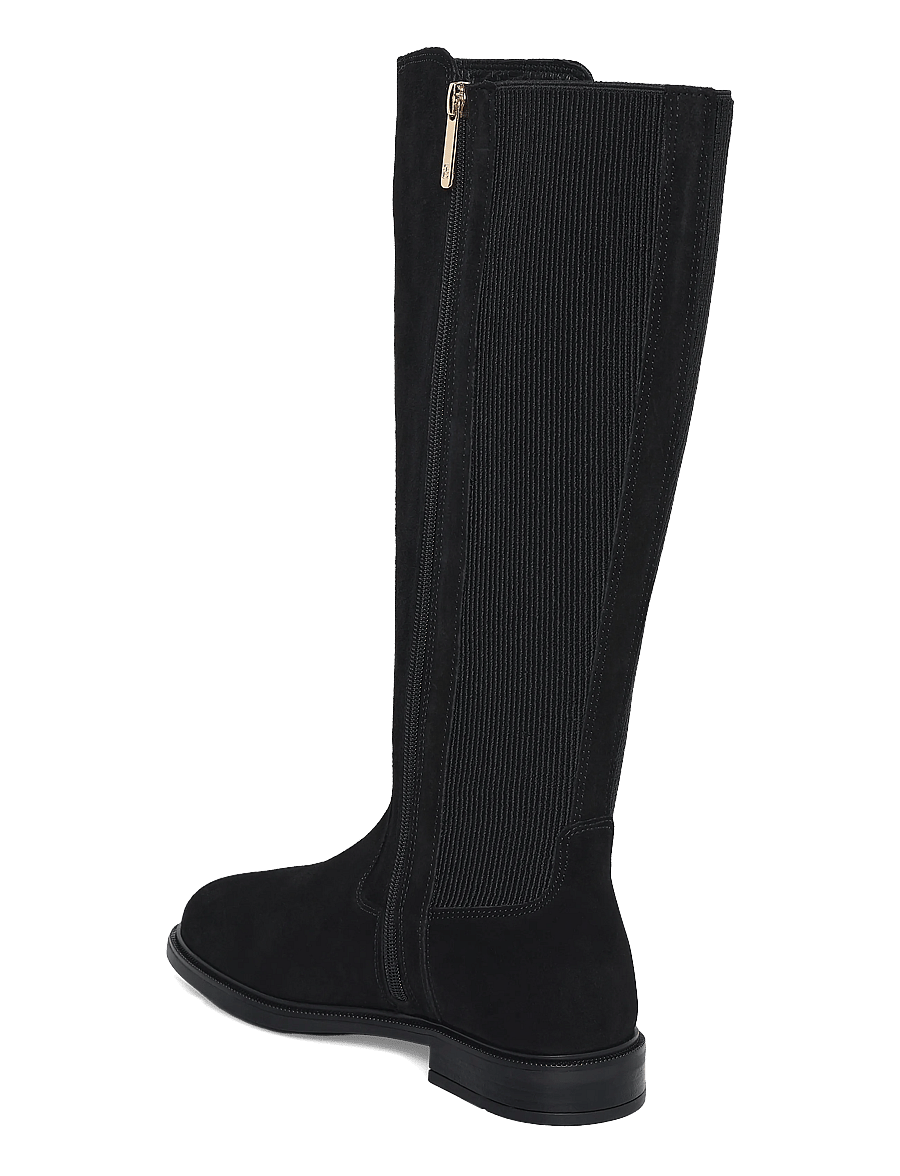 Tommy Hilfiger - ENAMEL FLAG SUEDE HIGH CHELSEA - chelsea boots - black - 1