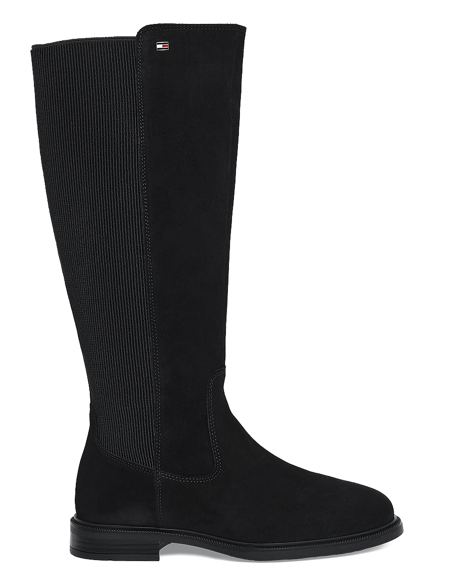 Tommy Hilfiger - ENAMEL FLAG SUEDE HIGH CHELSEA - chelsea boots - black - 2