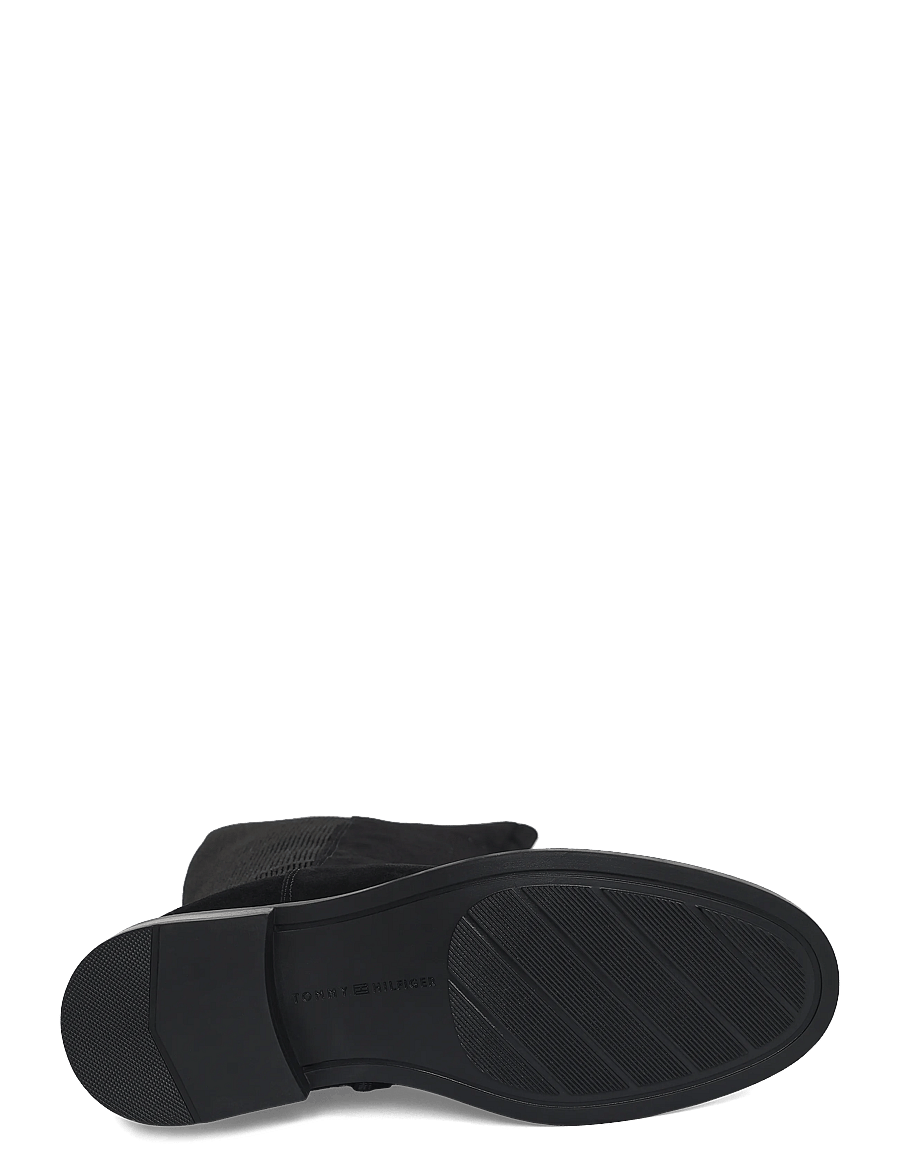 Tommy Hilfiger - ENAMEL FLAG SUEDE HIGH CHELSEA - chelsea boots - black - 4