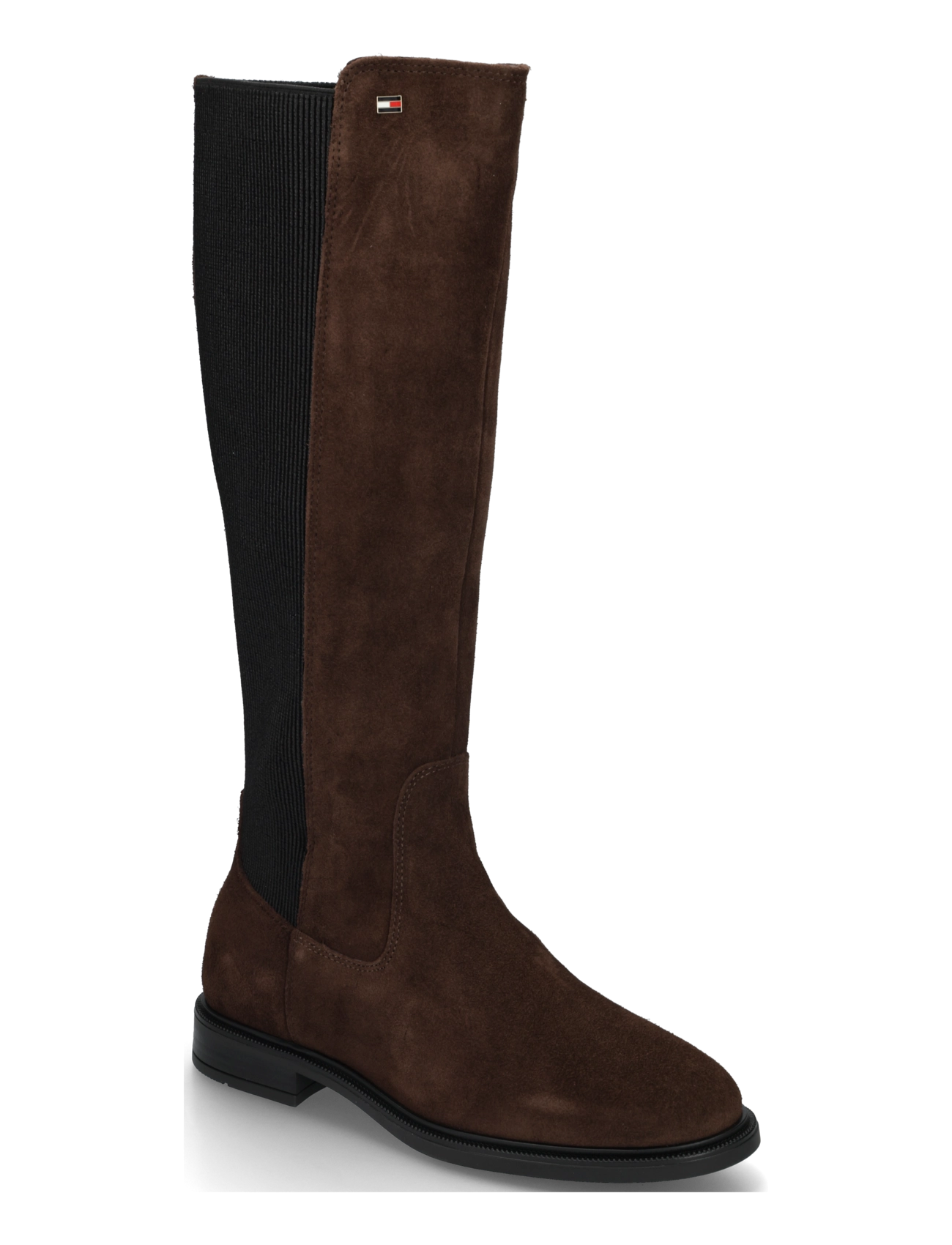 Tommy Hilfiger ENAMEL FLAG SUEDE HIGH CHELSEA - Ilgaauliai batai - FONDANT BROWN / brown