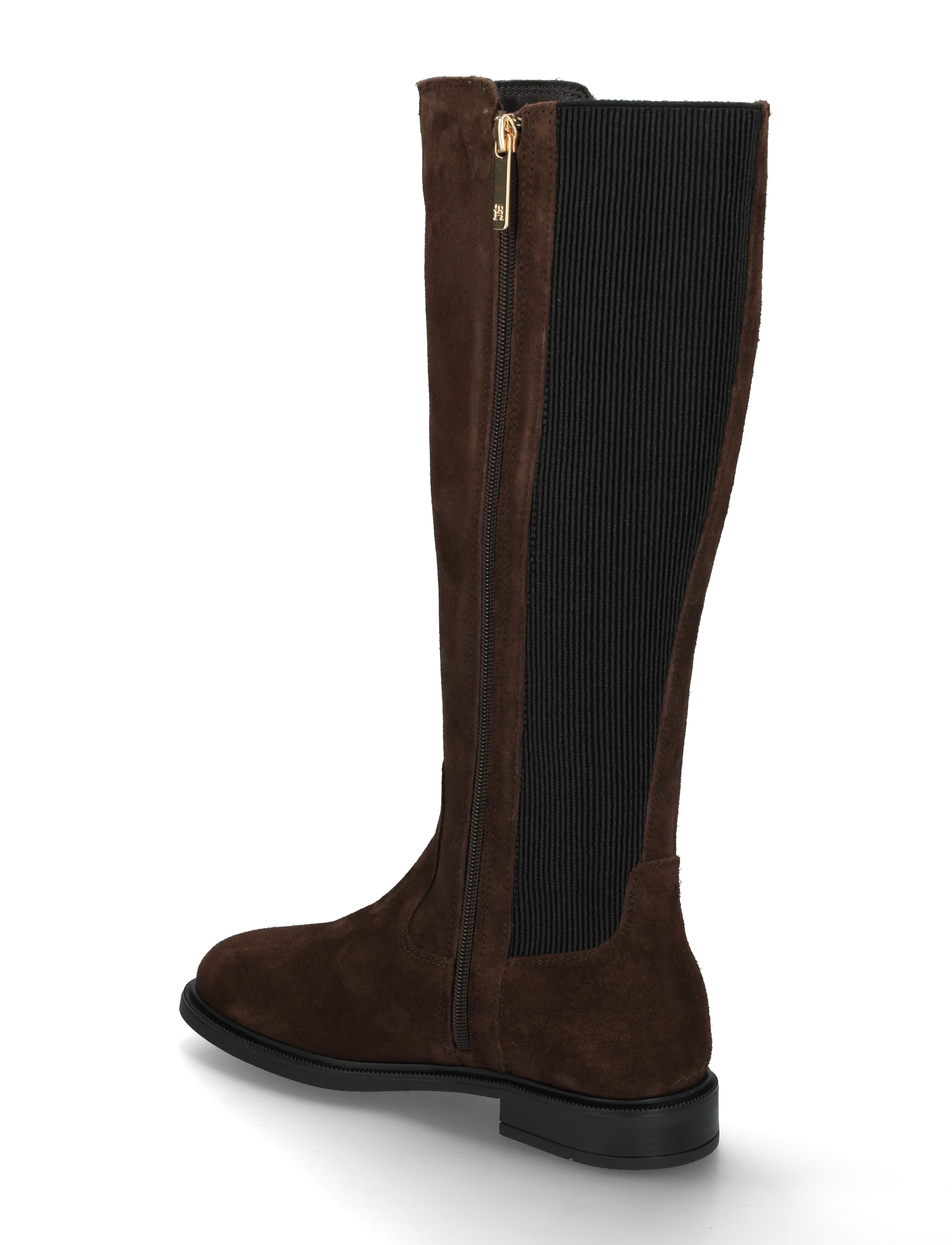Tommy Hilfiger - ENAMEL FLAG SUEDE HIGH CHELSEA - chelsea boots - fondant brown - 1
