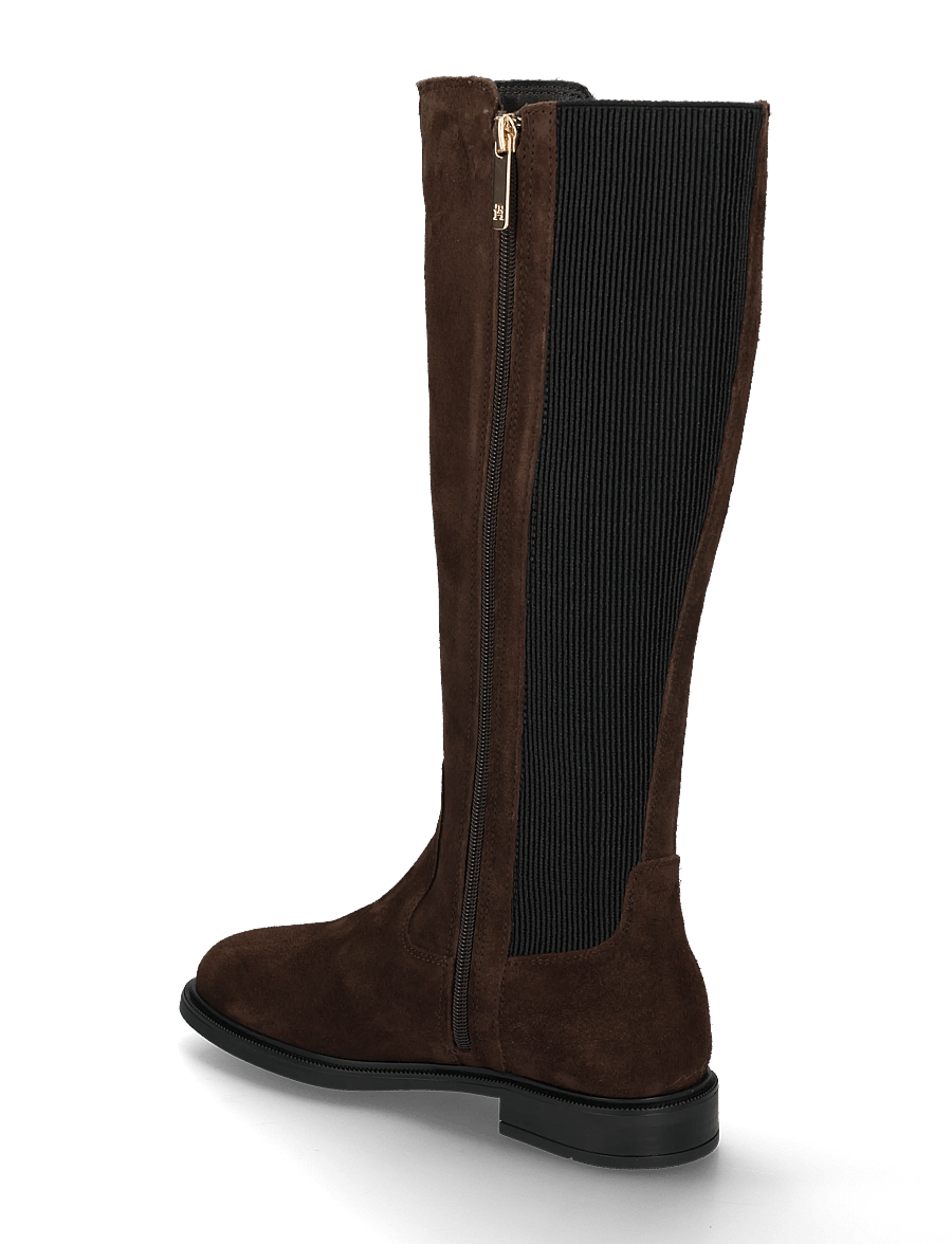 Tommy Hilfiger - ENAMEL FLAG SUEDE HIGH CHELSEA - chelsea boots - fondant brown - 1