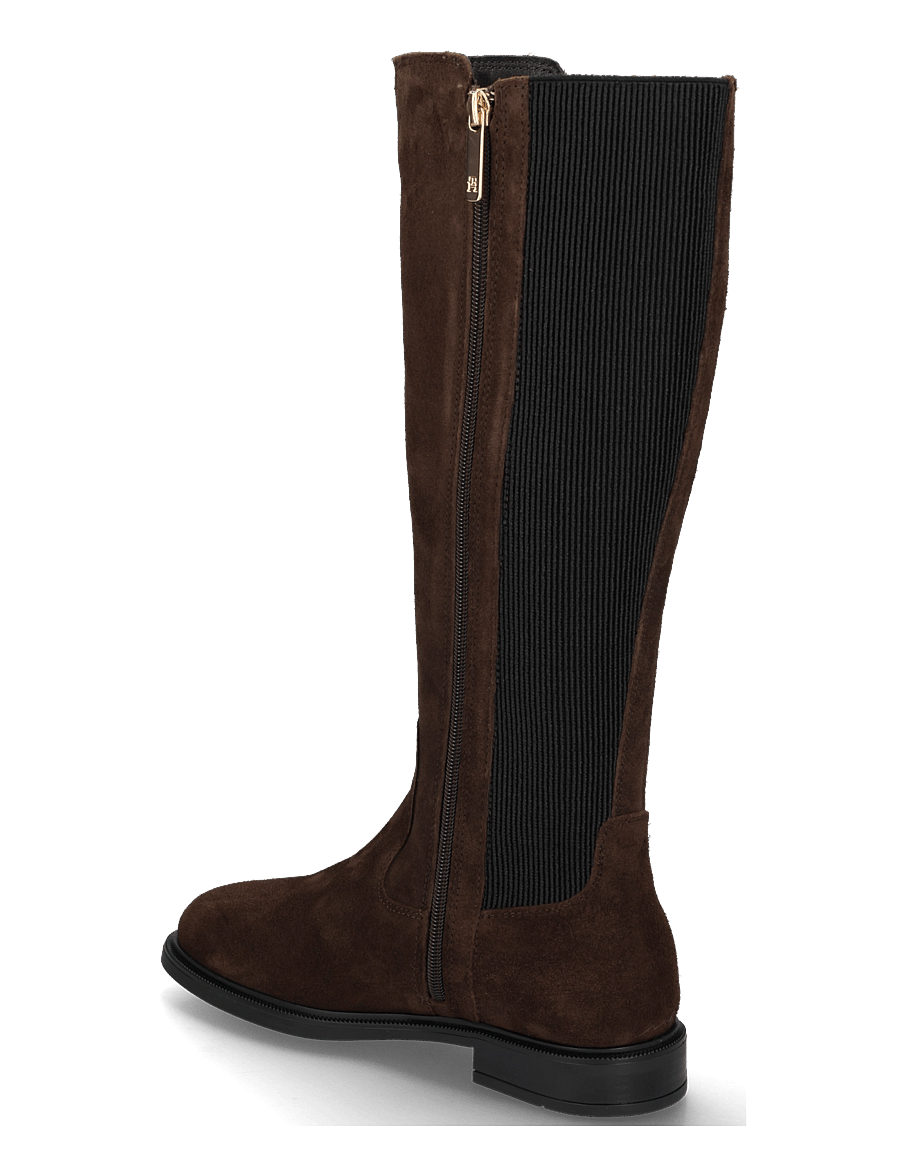 Tommy Hilfiger - ENAMEL FLAG SUEDE HIGH CHELSEA - chelsea boots - fondant brown - 1
