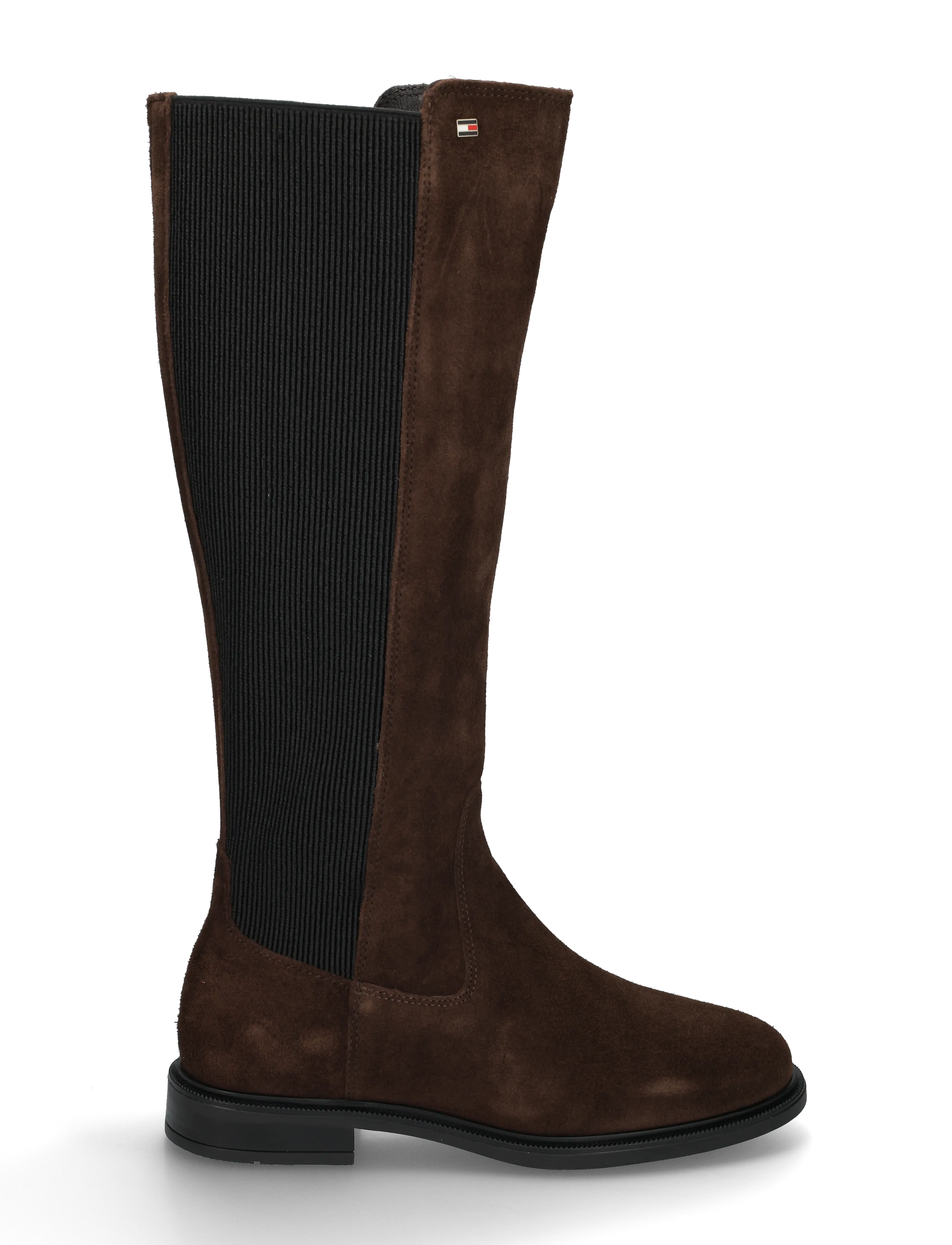 Tommy Hilfiger - ENAMEL FLAG SUEDE HIGH CHELSEA - chelsea boots - fondant brown - 2