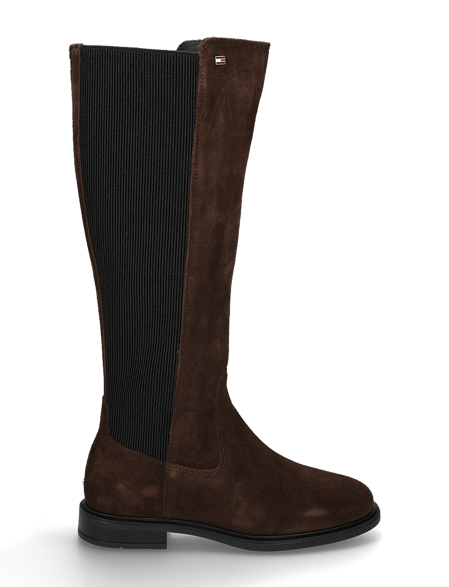 Tommy Hilfiger - ENAMEL FLAG SUEDE HIGH CHELSEA - chelsea boots - fondant brown - 2
