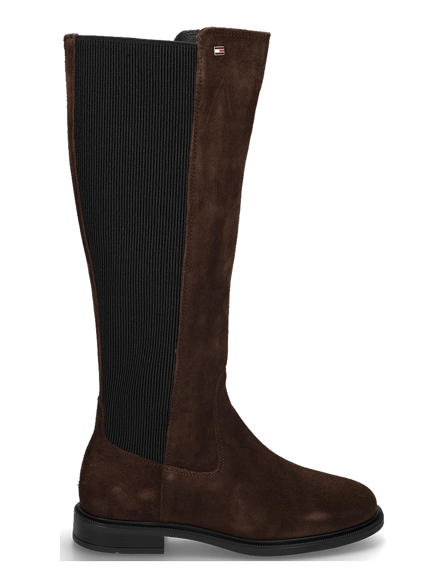 Tommy Hilfiger - ENAMEL FLAG SUEDE HIGH CHELSEA - chelsea boots - fondant brown - 2