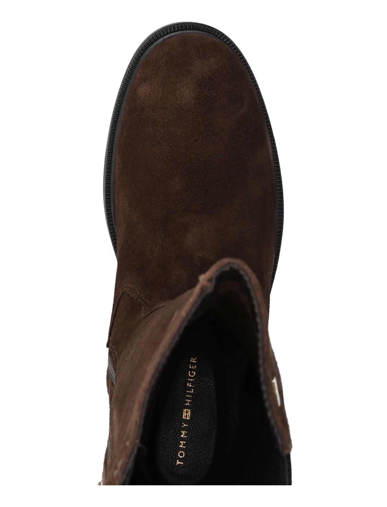 Tommy Hilfiger - ENAMEL FLAG SUEDE HIGH CHELSEA - chelsea boots - fondant brown - 3