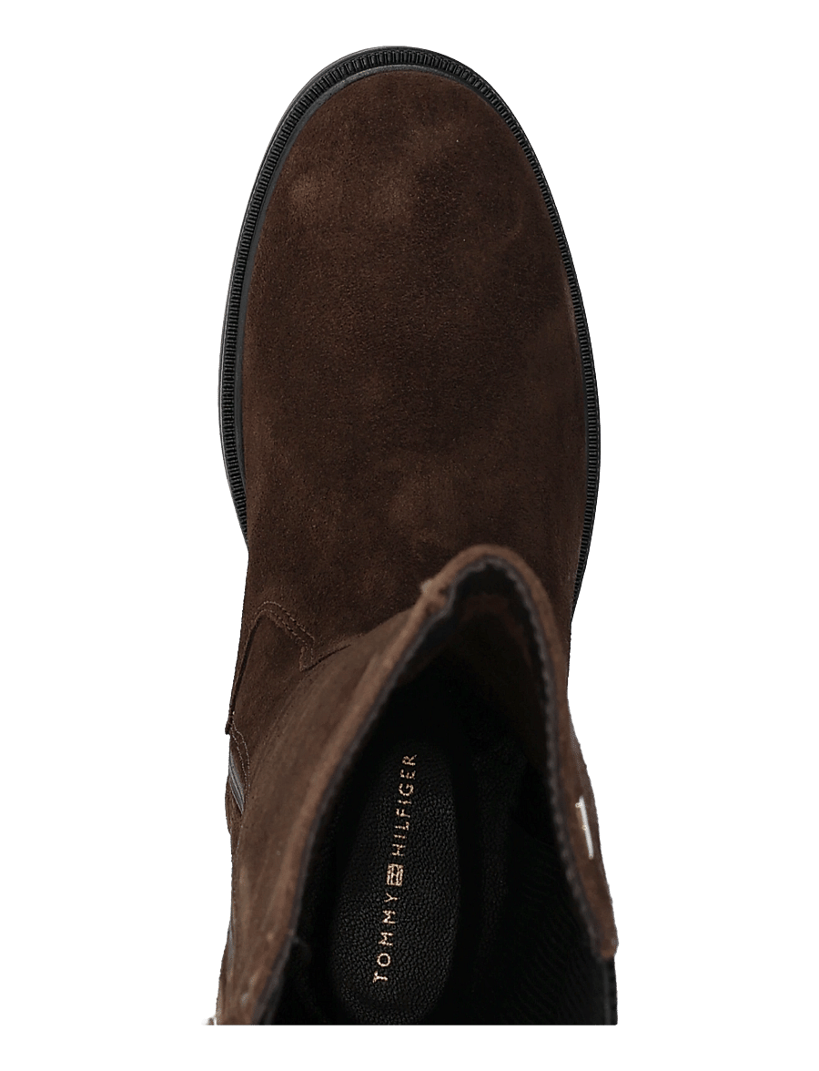 Tommy Hilfiger - ENAMEL FLAG SUEDE HIGH CHELSEA - chelsea boots - fondant brown - 3