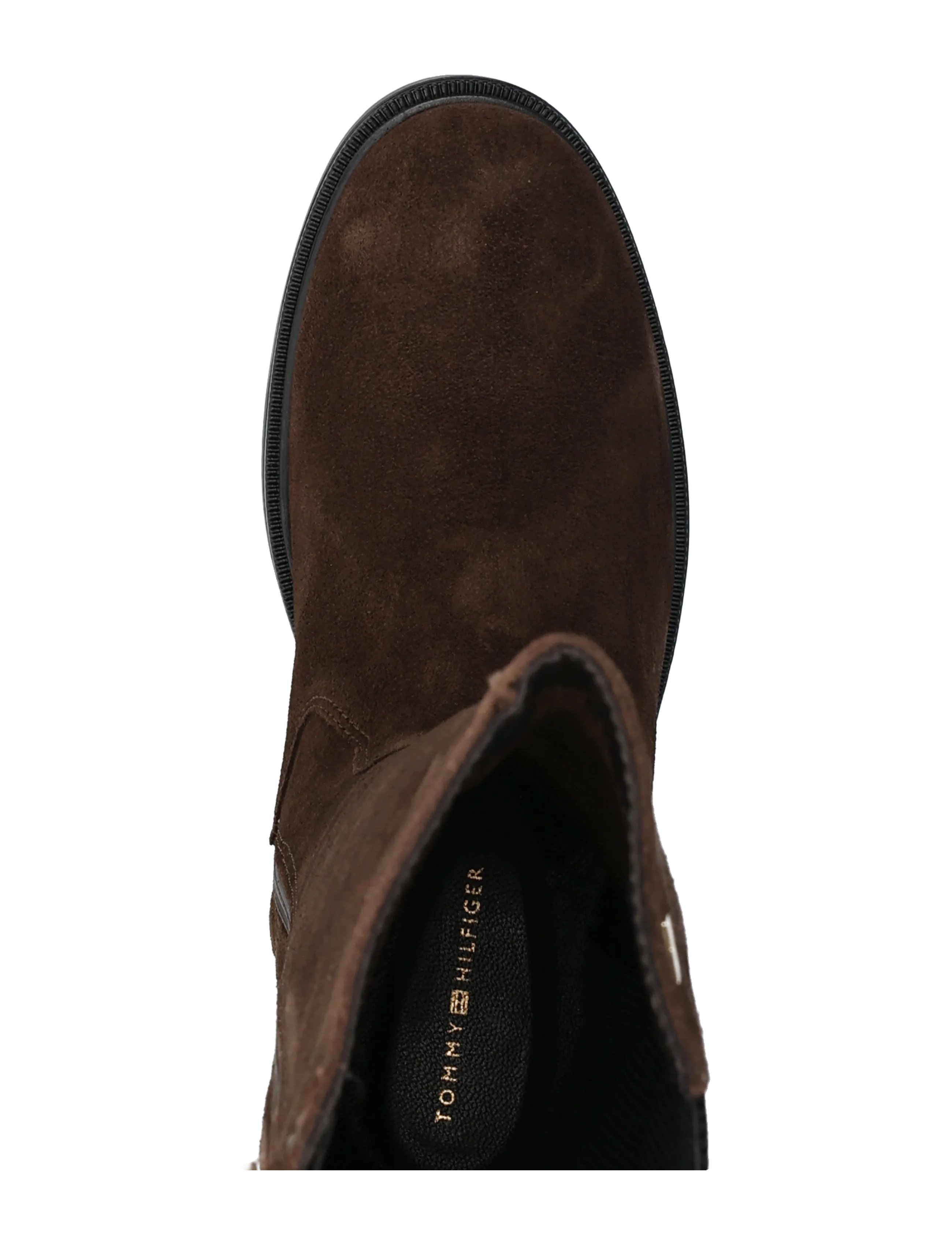 Tommy Hilfiger - ENAMEL FLAG SUEDE HIGH CHELSEA - chelsea boots - fondant brown - 3