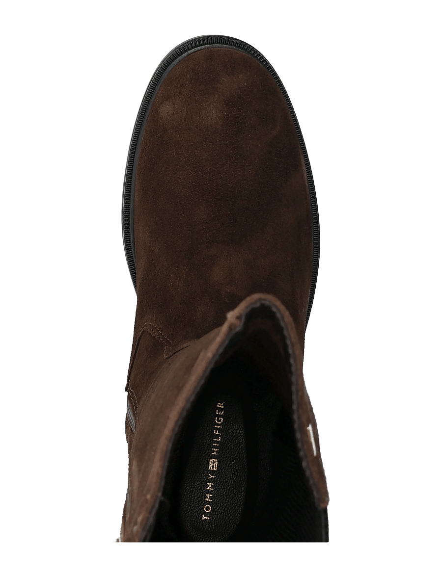 Tommy Hilfiger - ENAMEL FLAG SUEDE HIGH CHELSEA - chelsea boots - fondant brown - 3