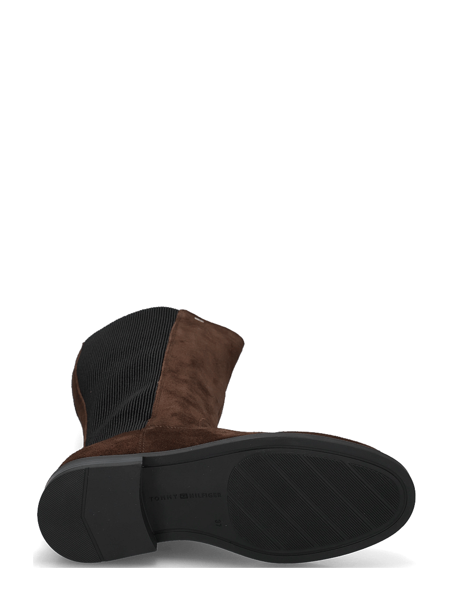 Tommy Hilfiger - ENAMEL FLAG SUEDE HIGH CHELSEA - chelsea boots - fondant brown - 4