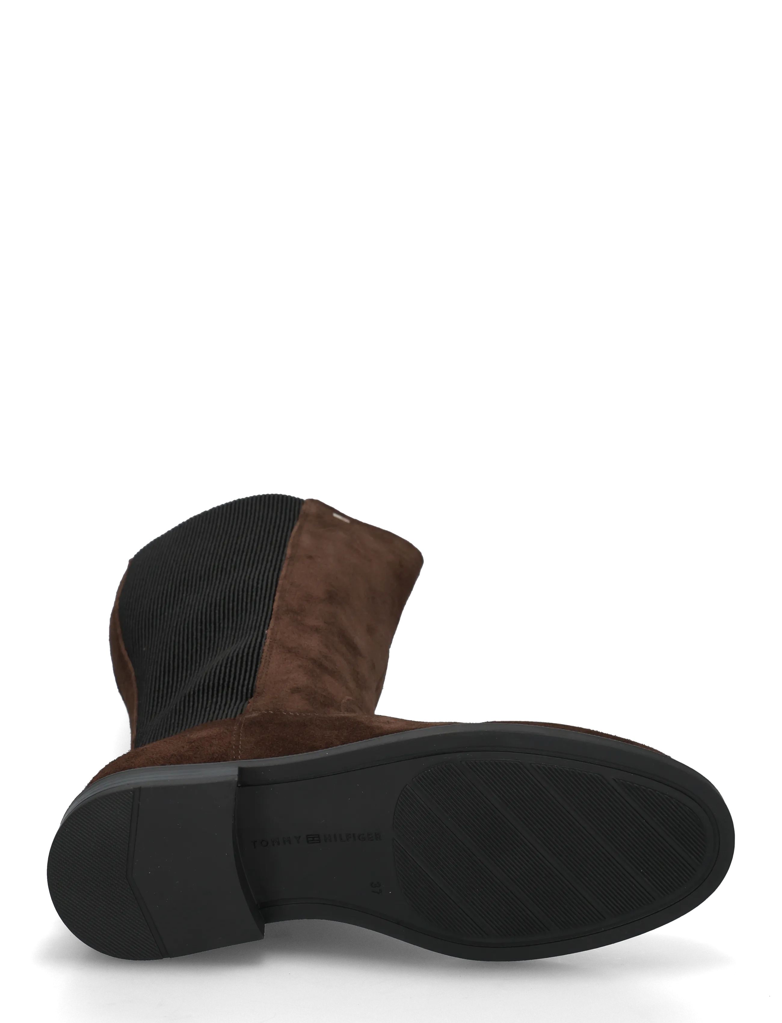 Tommy Hilfiger - ENAMEL FLAG SUEDE HIGH CHELSEA - chelsea boots - fondant brown - 4