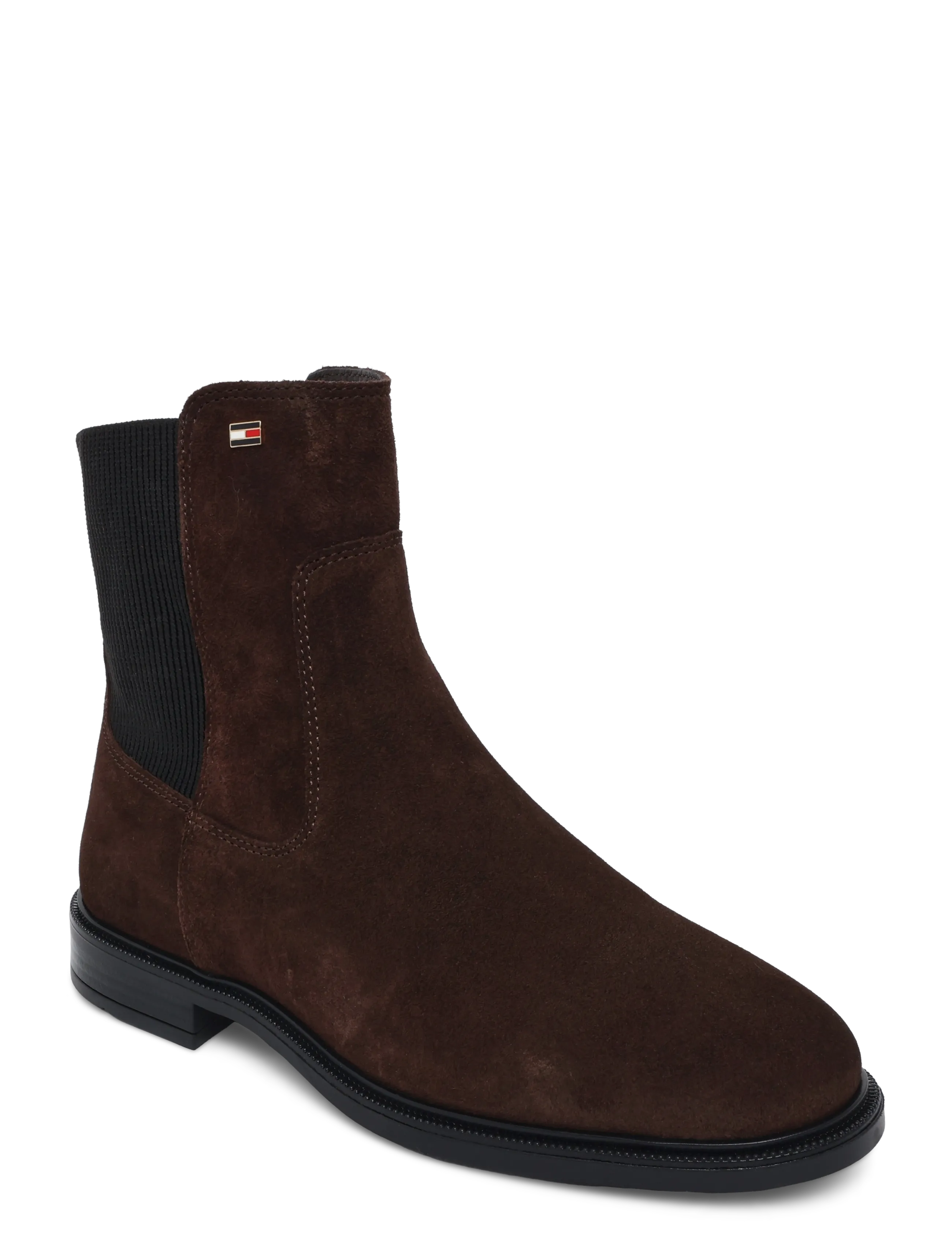Tommy Hilfiger ENAMEL FLAG SUEDE ANKLE CHELSEA - Schuhe - FONDANT BROWN / brown
