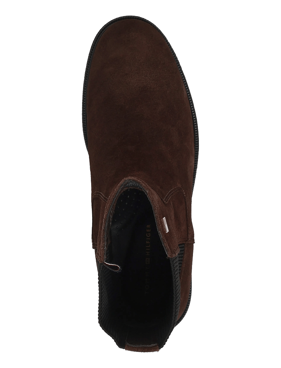 Tommy Hilfiger - ENAMEL FLAG SUEDE ANKLE CHELSEA - chelsea boots - fondant brown - 3