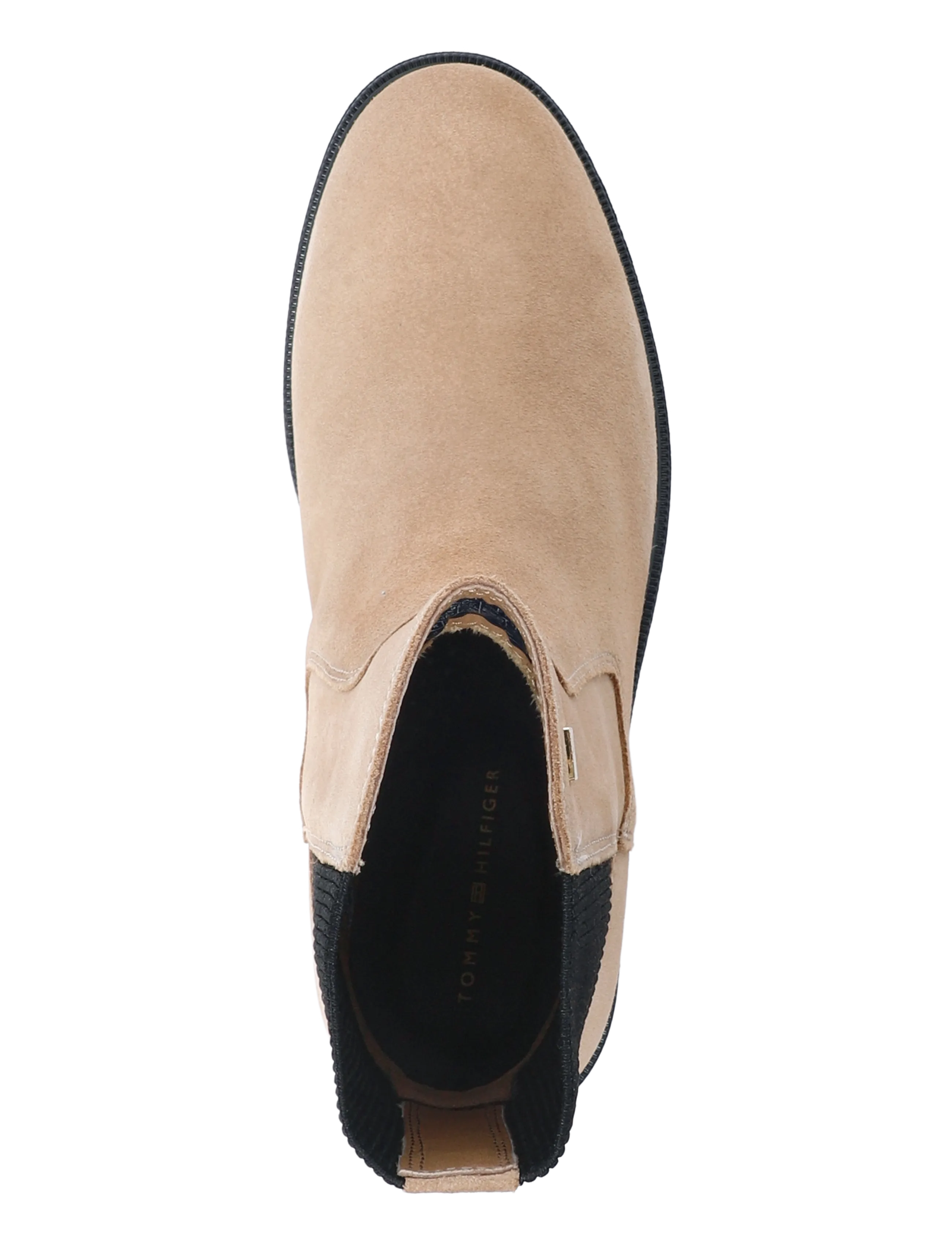Tommy Hilfiger - ENAMEL FLAG SUEDE ANKLE CHELSEA - chelsea boots - safari canvas - 3
