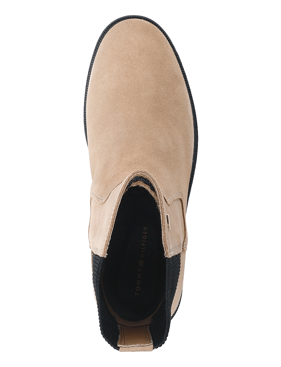 Tommy Hilfiger - ENAMEL FLAG SUEDE ANKLE CHELSEA - chelsea boots - safari canvas - 3