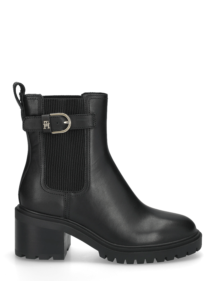 Tommy Hilfiger - BLOCK HEEL BUCKLED CHELSEA BOOT - stövletter - black - 2