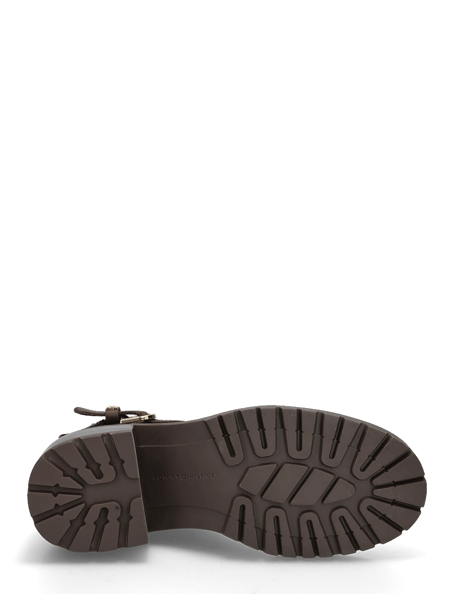 Tommy Hilfiger - BLOCK HEEL BUCKLED CHELSEA BOOT - stövletter - brushed brown - 4