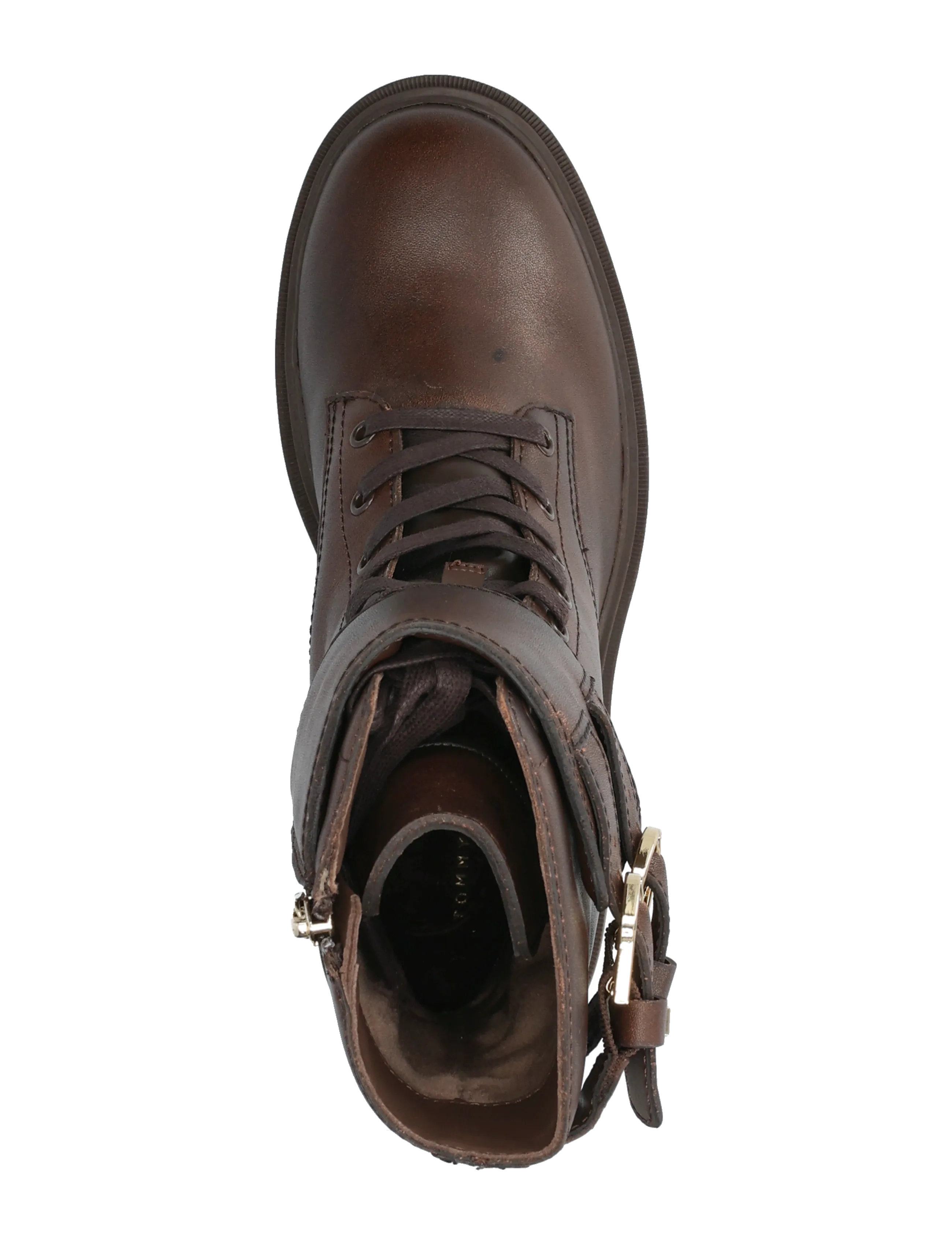 Tommy Hilfiger - BLOCK HEEL BUCKLED LACE-UP BOOT - stövletter - brushed brown - 3