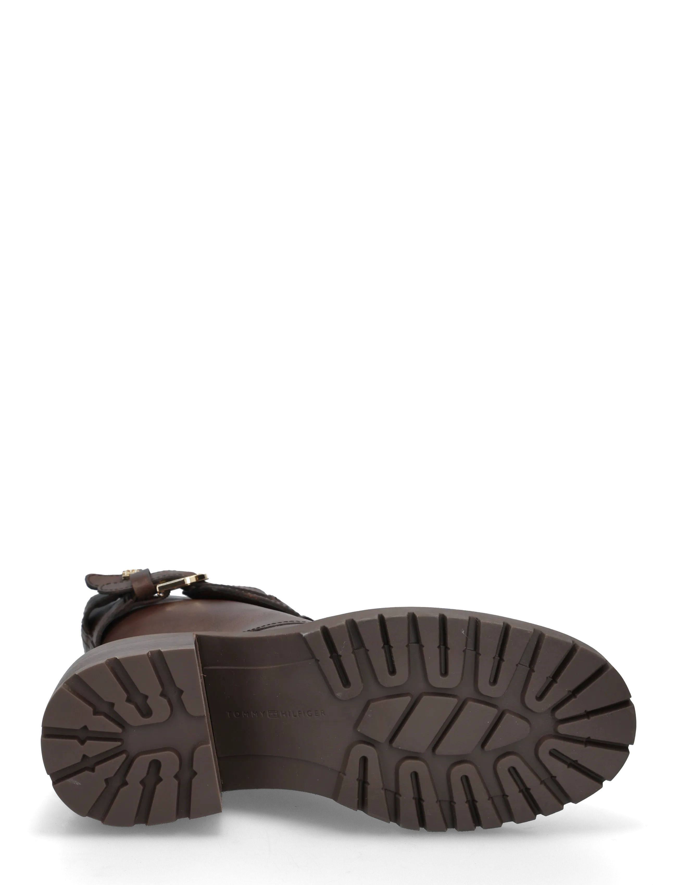 Tommy Hilfiger - BLOCK HEEL BUCKLED LACE-UP BOOT - stövletter - brushed brown - 4