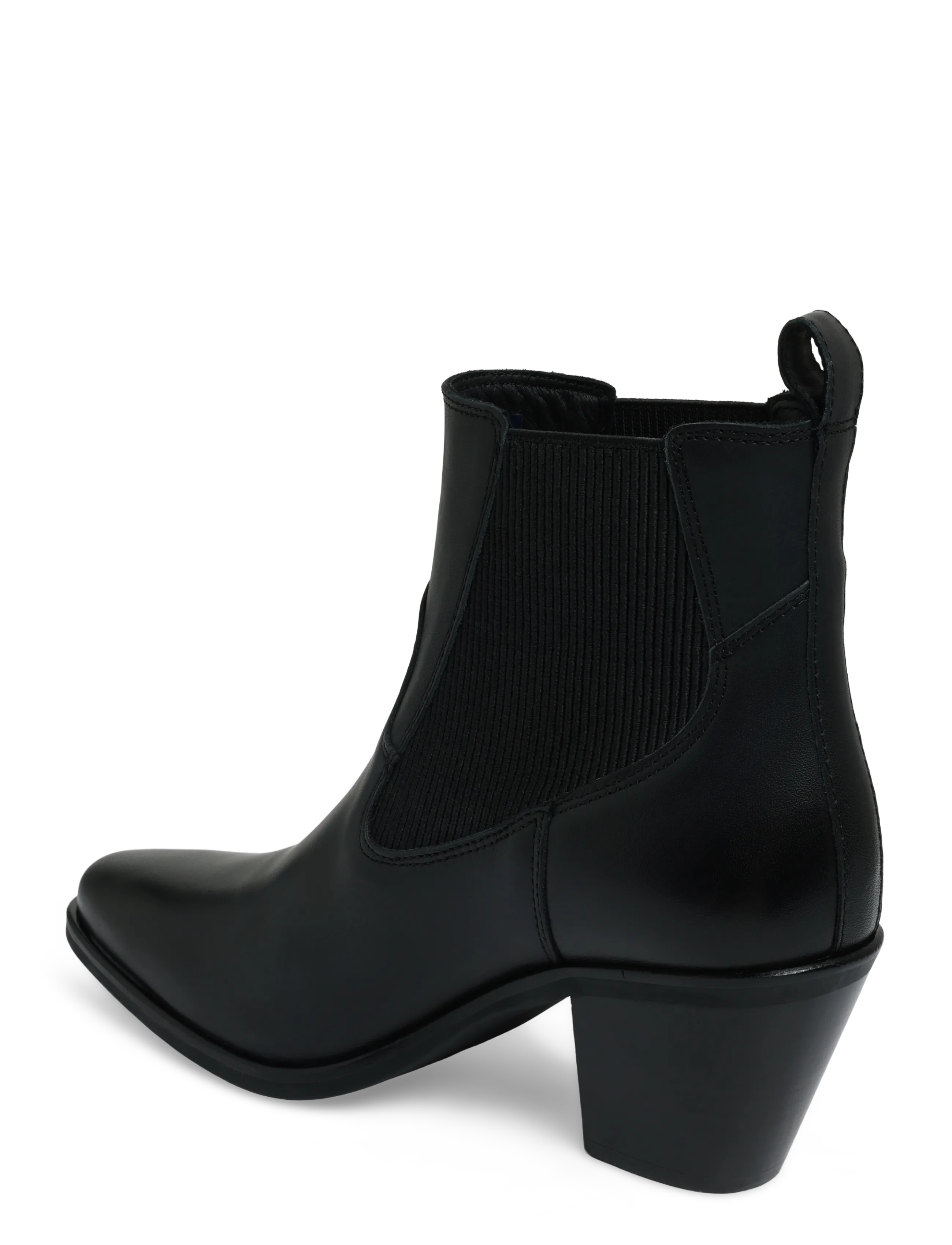 Tommy Hilfiger - LEATHER WESTERN CHELSEA BOOT - stiefeletten mit absatz - black - 1