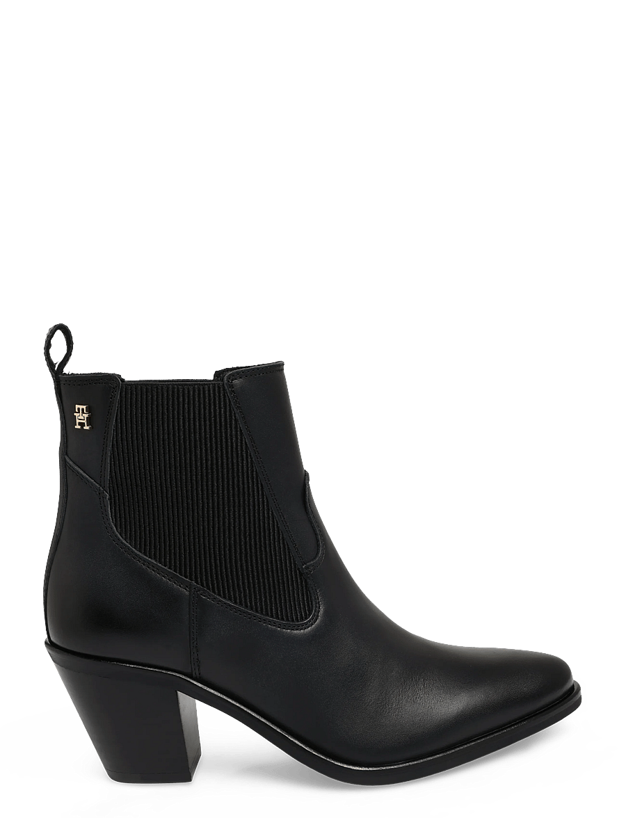 Tommy Hilfiger - LEATHER WESTERN CHELSEA BOOT - heeled ankle boots - black - 2