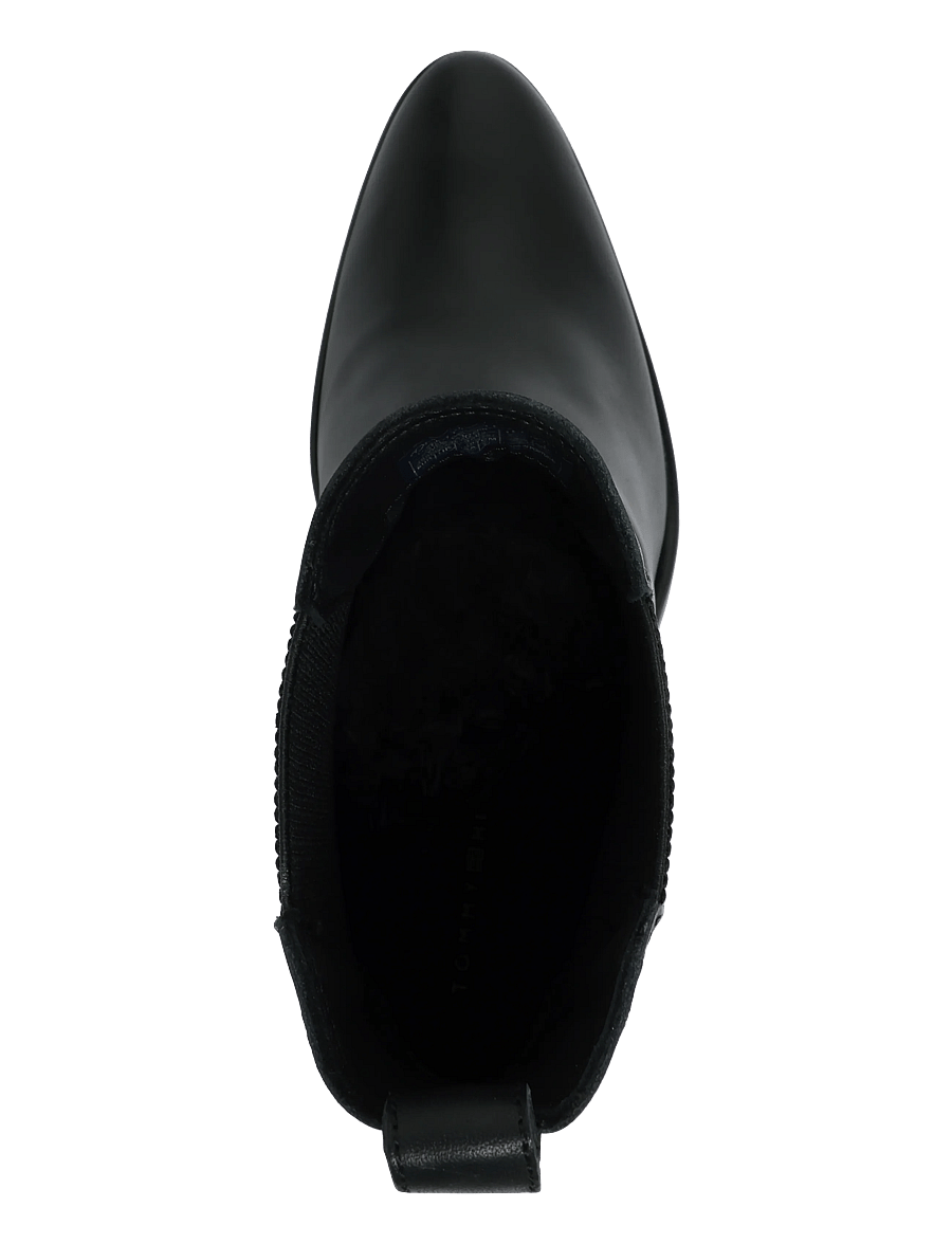 Tommy Hilfiger - LEATHER WESTERN CHELSEA BOOT - heeled ankle boots - black - 3