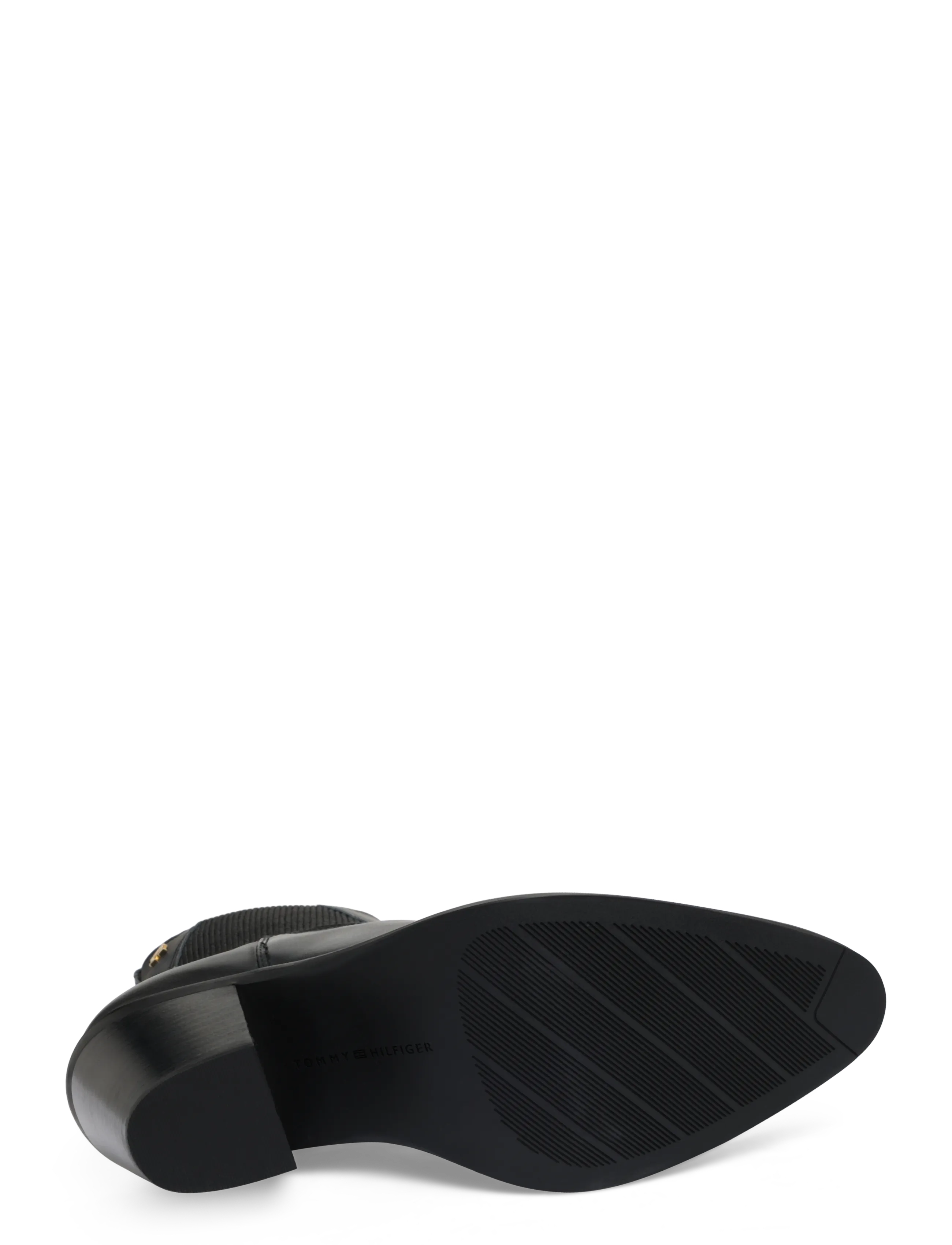Tommy Hilfiger - LEATHER WESTERN CHELSEA BOOT - stiefeletten mit absatz - black - 4
