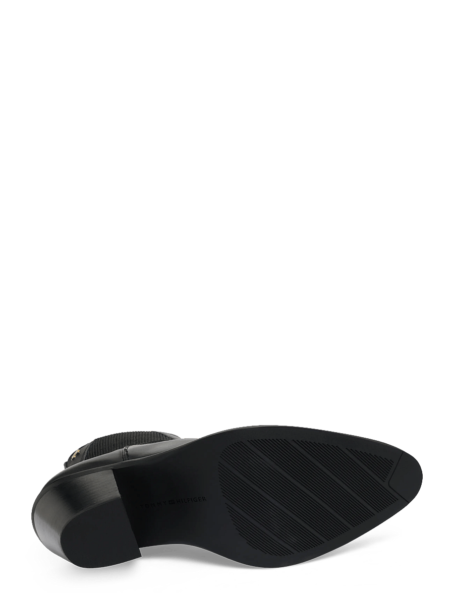 Tommy Hilfiger - LEATHER WESTERN CHELSEA BOOT - heeled ankle boots - black - 4