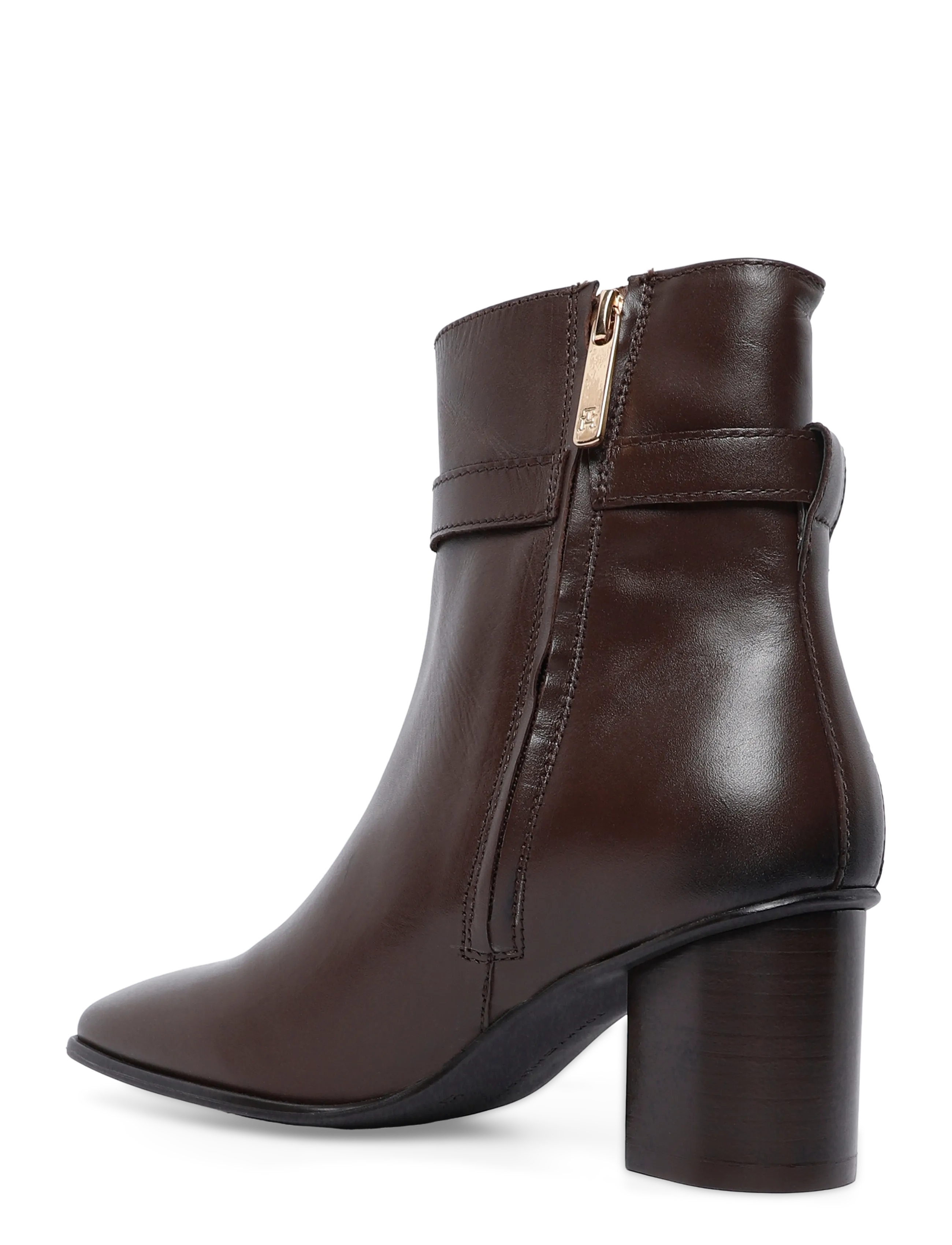 Tommy Hilfiger - LEATHER WESTERN CHELSEA BOOT - stiefeletten mit absatz - brushed brown - 1