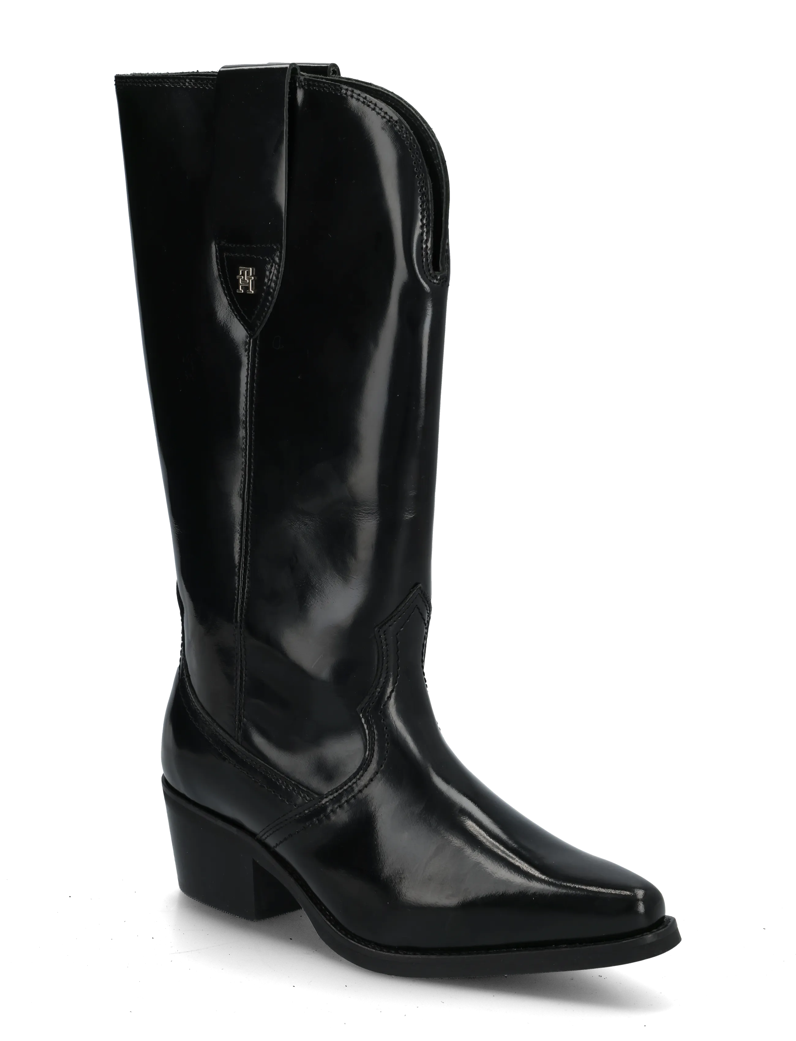 Tommy Hilfiger ABRASIVATO MID CALF WESTERN BOOT - Schuhe - BLACK / black