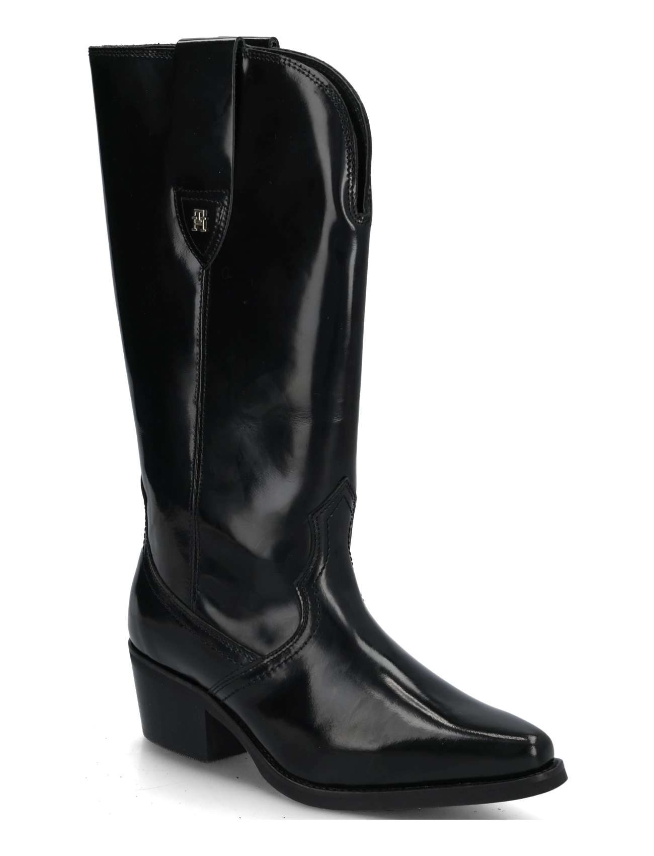 Tommy Hilfiger ABRASIVATO MID CALF WESTERN BOOT - Jalanõud - BLACK / black