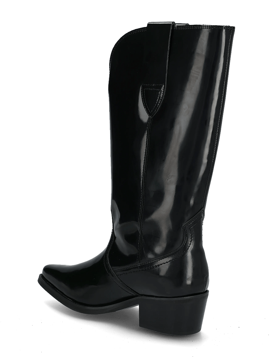 Tommy Hilfiger - ABRASIVATO MID CALF WESTERN BOOT - cowboy-boots - black - 1