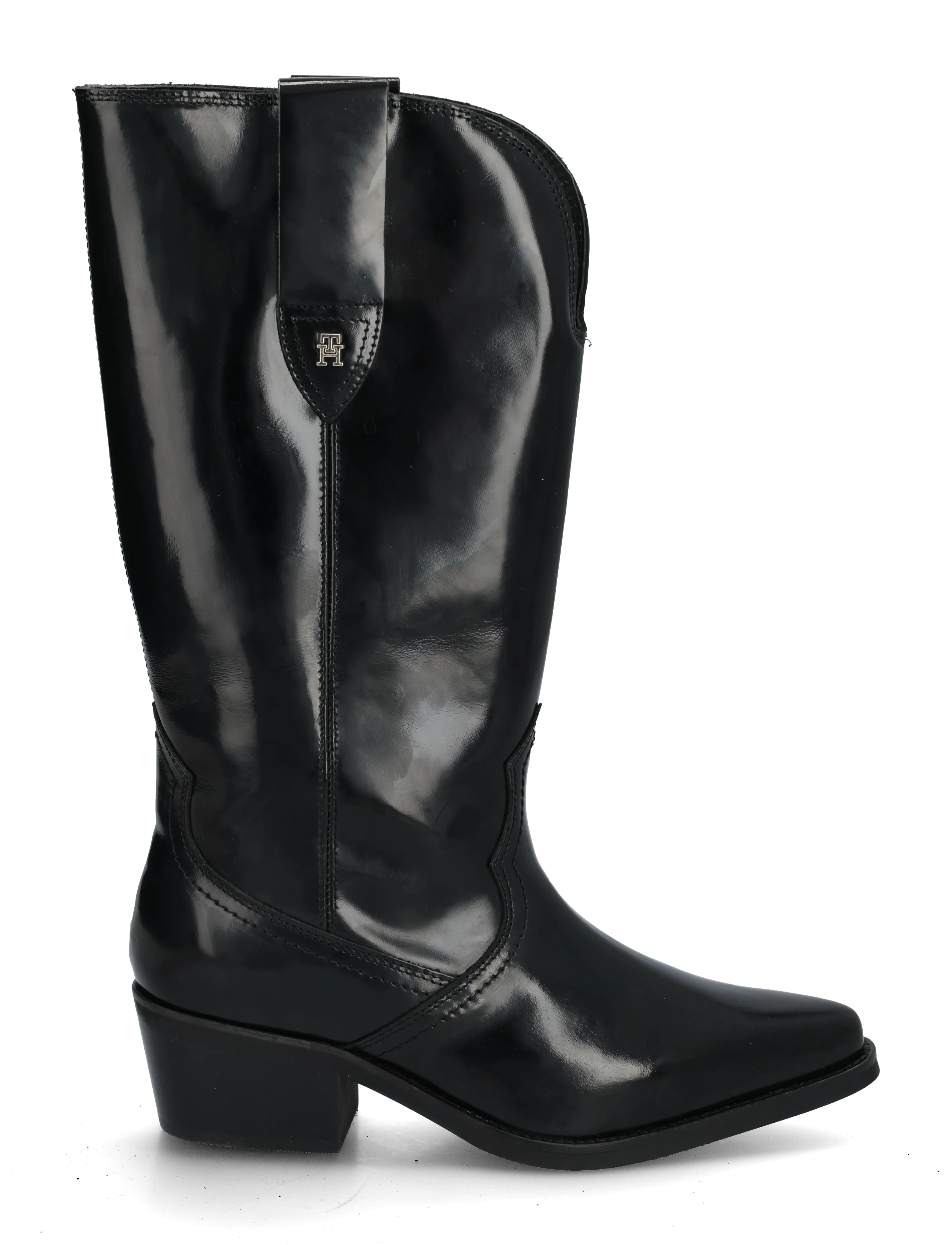 Tommy Hilfiger - ABRASIVATO MID CALF WESTERN BOOT - cowboy-boots - black - 2