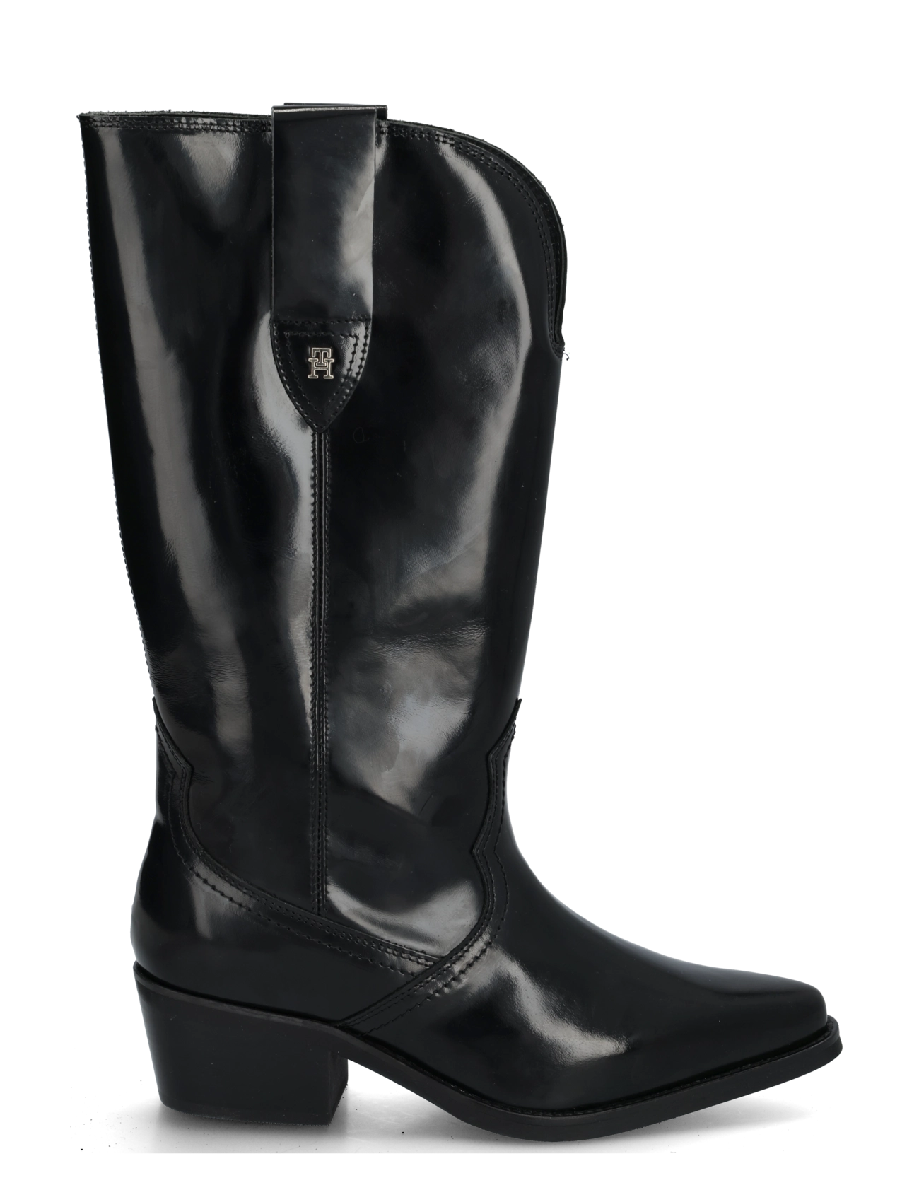 Tommy Hilfiger - ABRASIVATO MID CALF WESTERN BOOT - kauboisaapad - black - 2