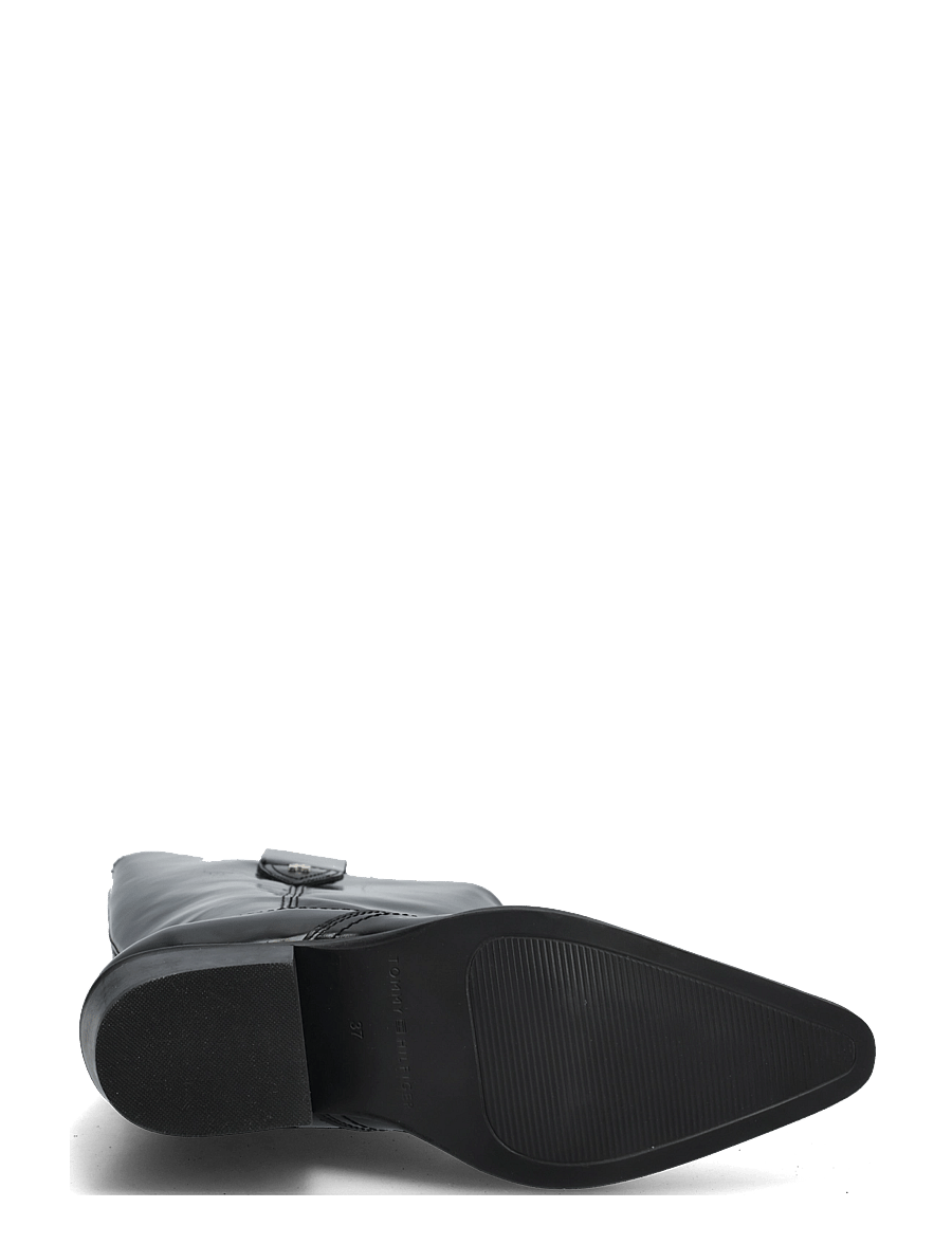 Tommy Hilfiger - ABRASIVATO MID CALF WESTERN BOOT - kauboisaapad - black - 4