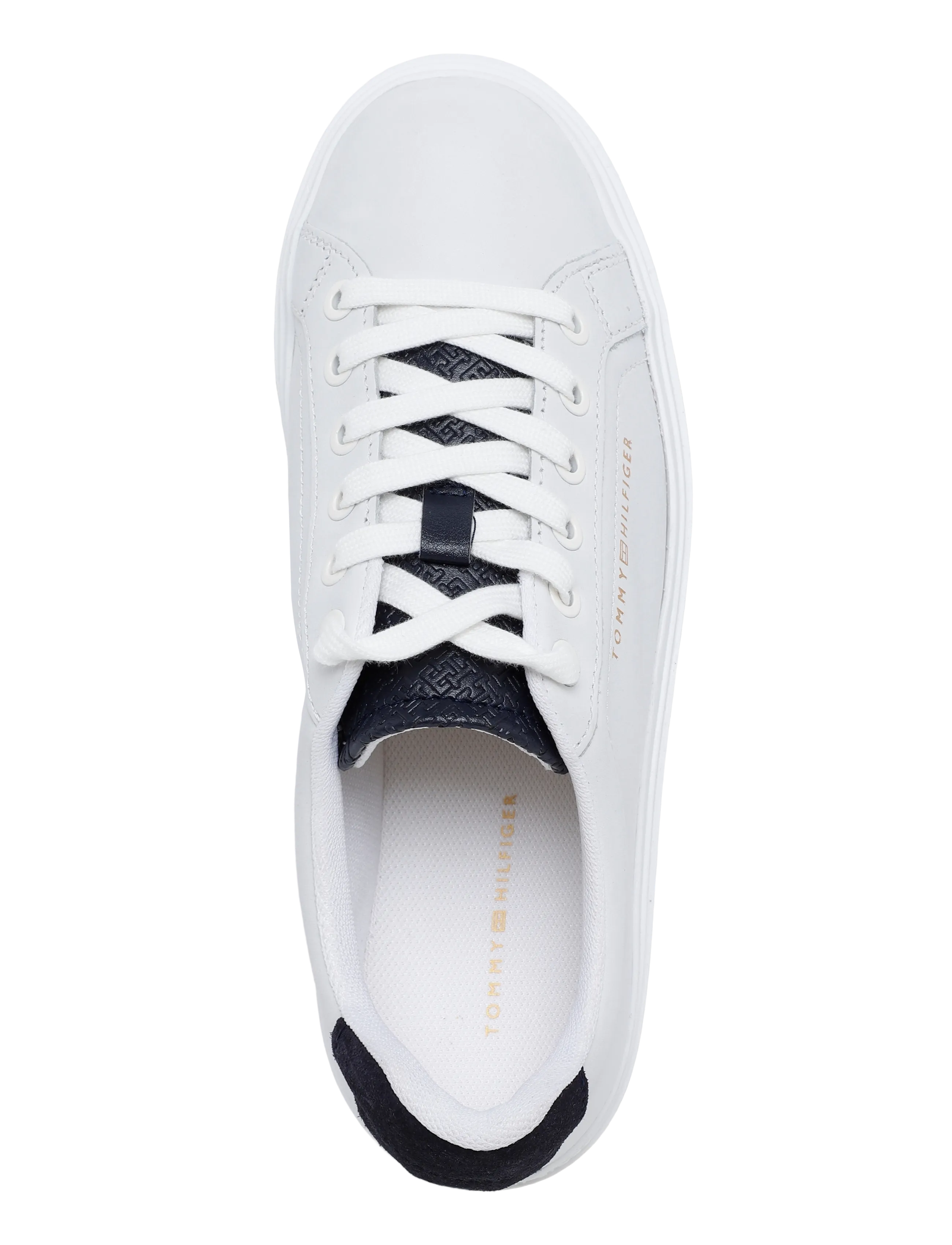 Tommy Hilfiger - TH FEMININE PLATFORM MONOGRAM - confirmation - ecru space blue - 3