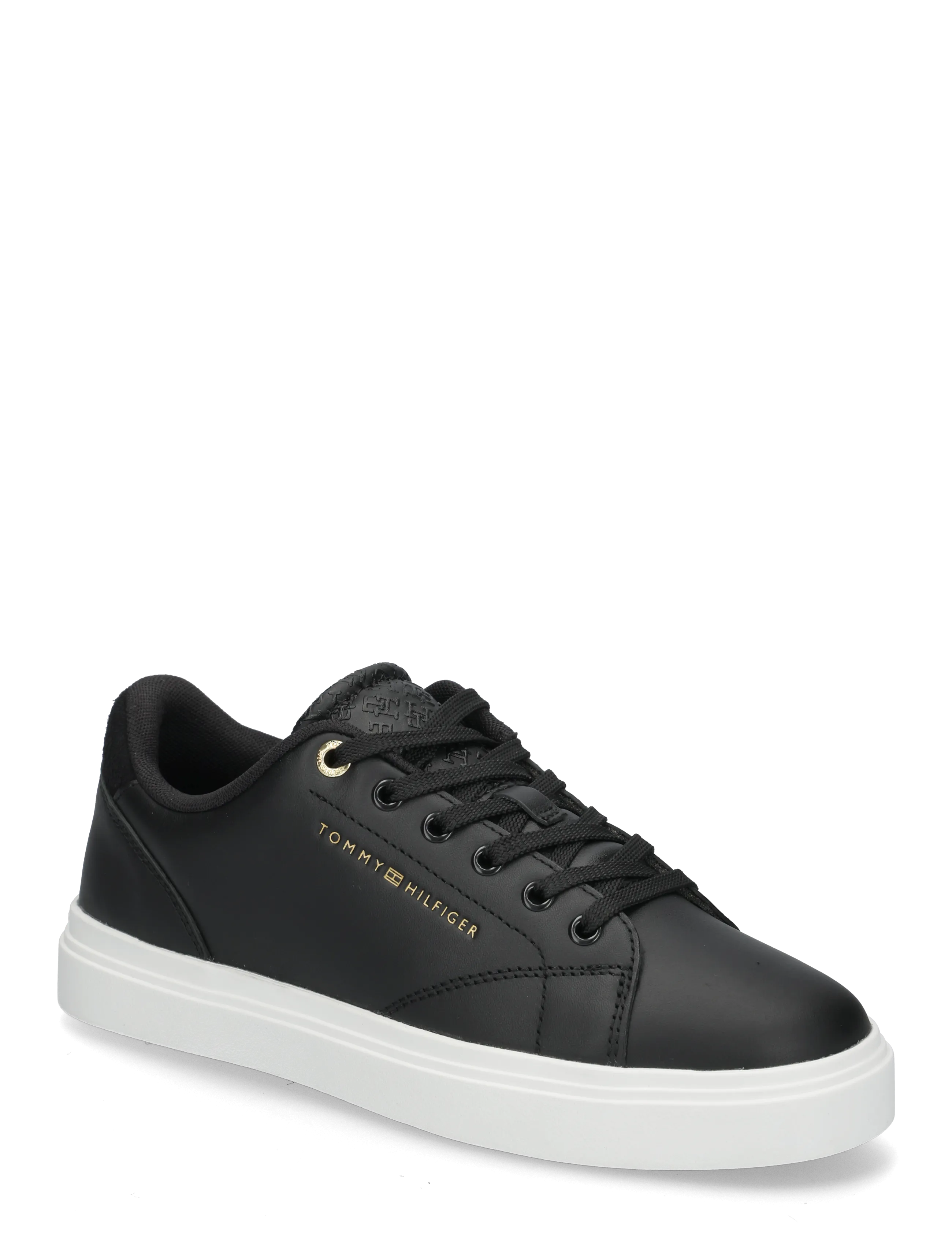 Tommy Hilfiger Feminine Cupsole Monogram - Lage sneakers - BLACK / black