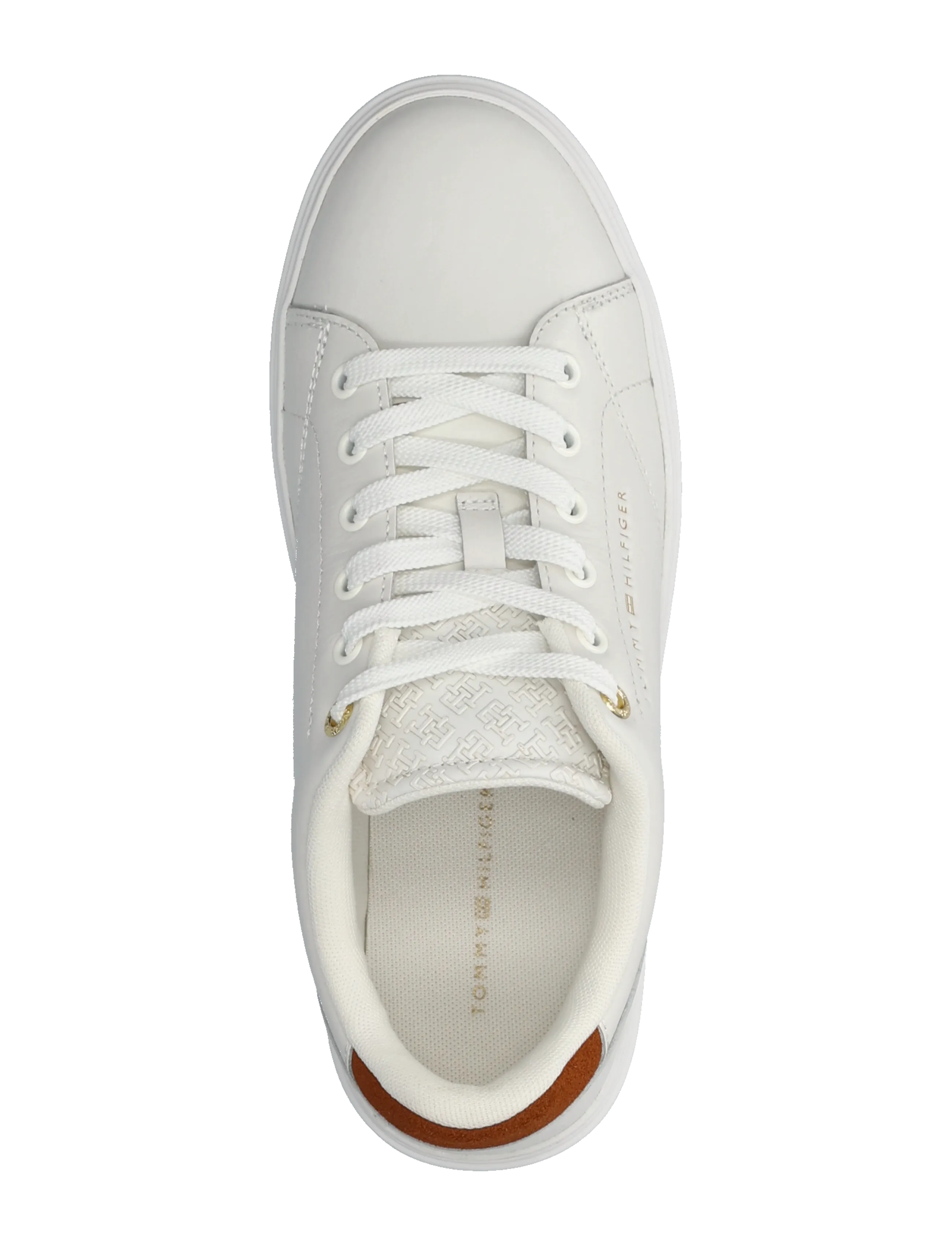 Tommy Hilfiger - TH FEMININE CUPSOLE MONOGRAM - niedrige sneaker - ecru warm bronze - 3