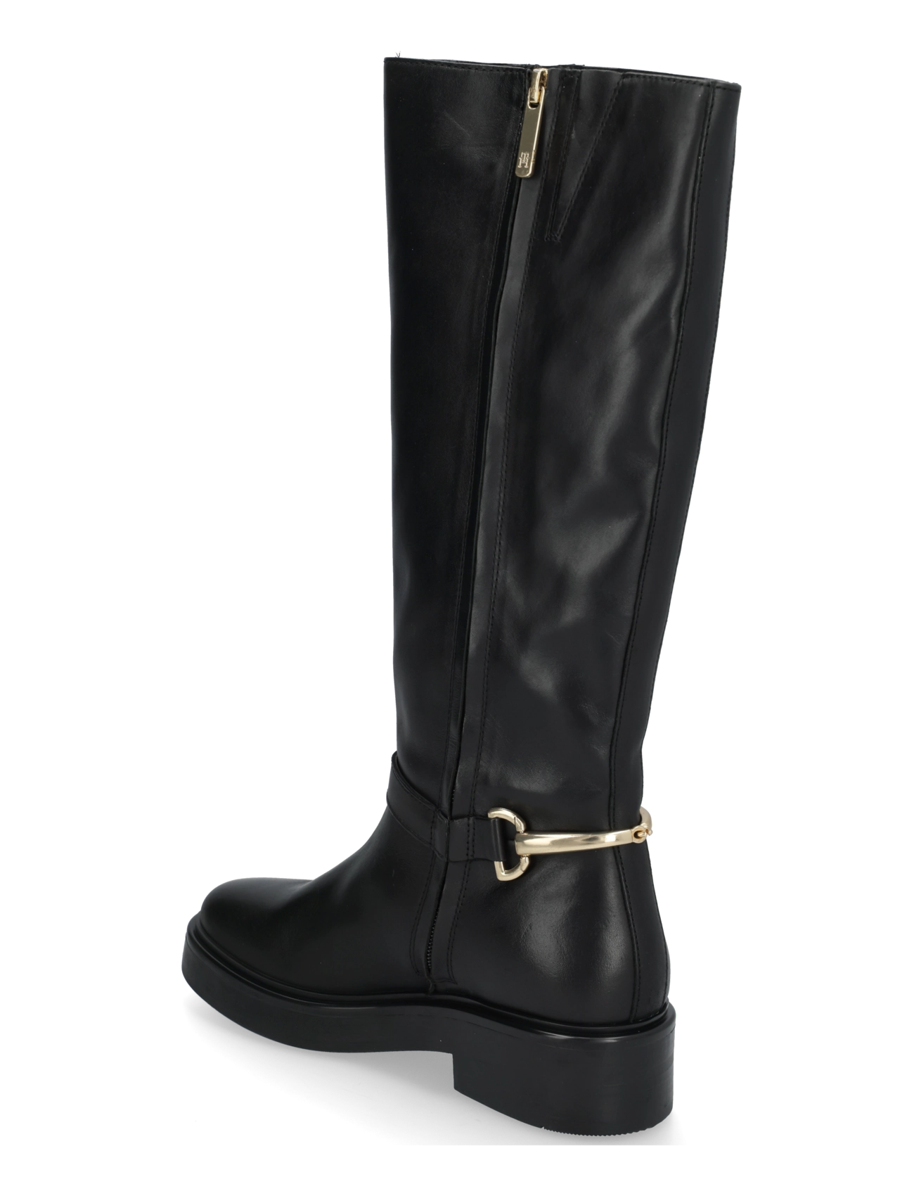 Tommy Hilfiger - TH STUD LEATHER KNEE RIDING BOOT - kniehohe stiefel - black - 1
