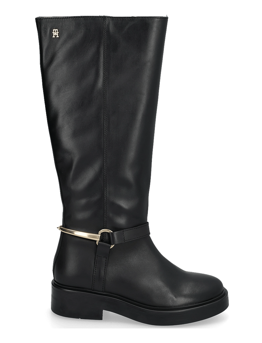 Tommy Hilfiger - TH STUD LEATHER KNEE RIDING BOOT - kniehohe stiefel - black - 2