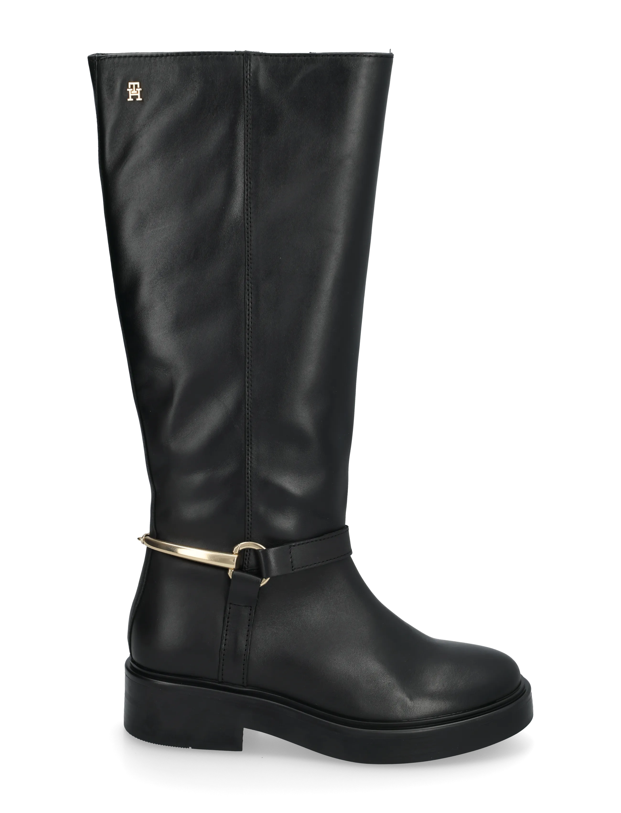 Tommy Hilfiger - TH STUD LEATHER KNEE RIDING BOOT - kniehohe stiefel - black - 2